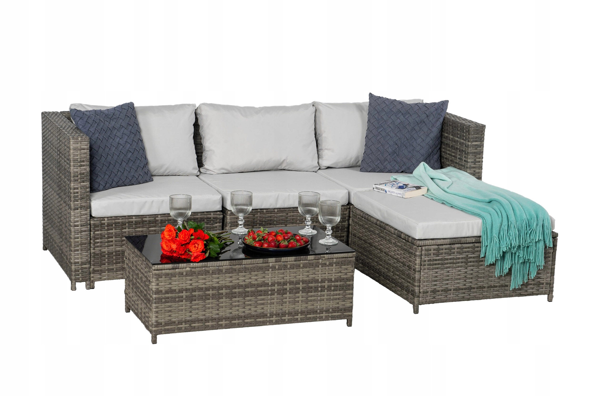 Garden Corner Set Technorattan Modular Set for Terrace BOSTON 5os Line Boston