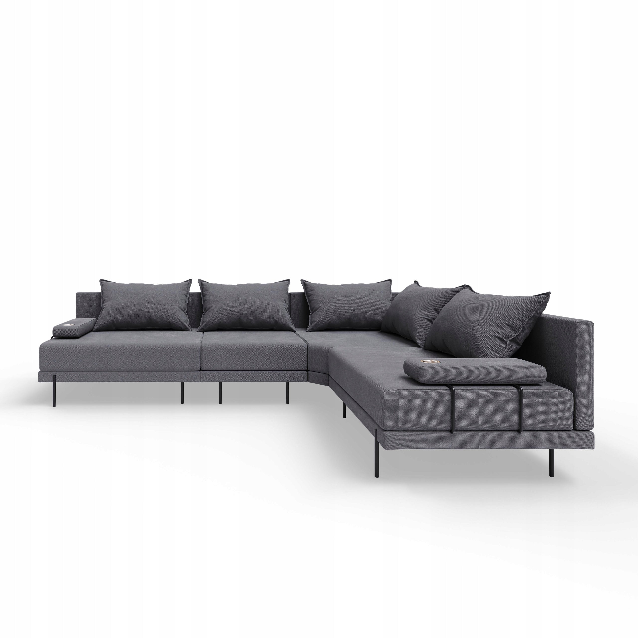 Garden Corner Sofa Bahama M Dark Grey 298 x 222 cm Set Right EAN (GTIN) 5907001002468
