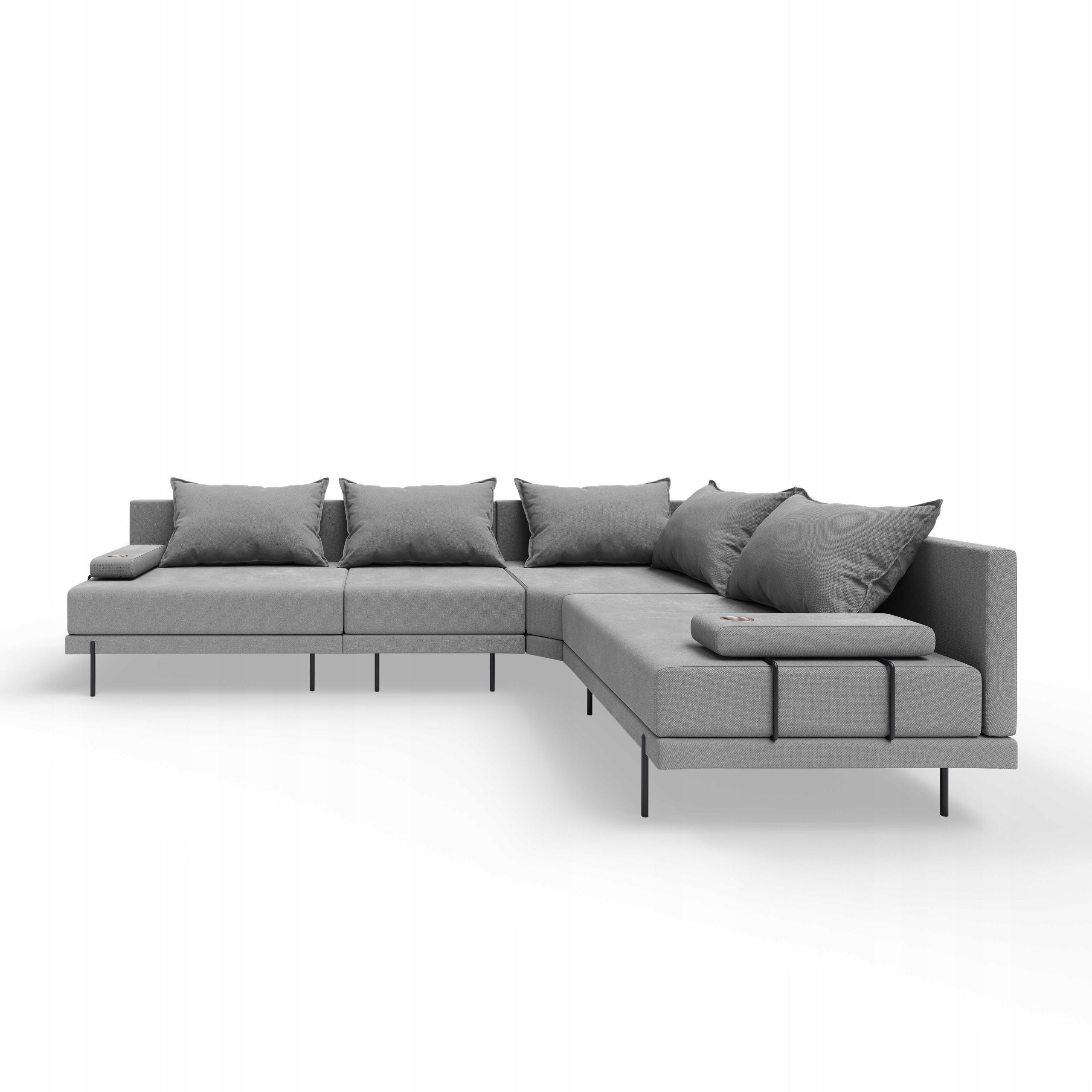 Garden Corner Sofa Bahama M Grey 298 x 222 cm Seating Set Right