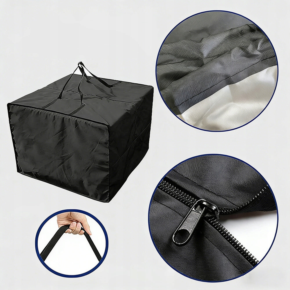 Garden Cushion Cover 81 cm x 81 cm x 61 cm Waterproof Black Product height 61 cm