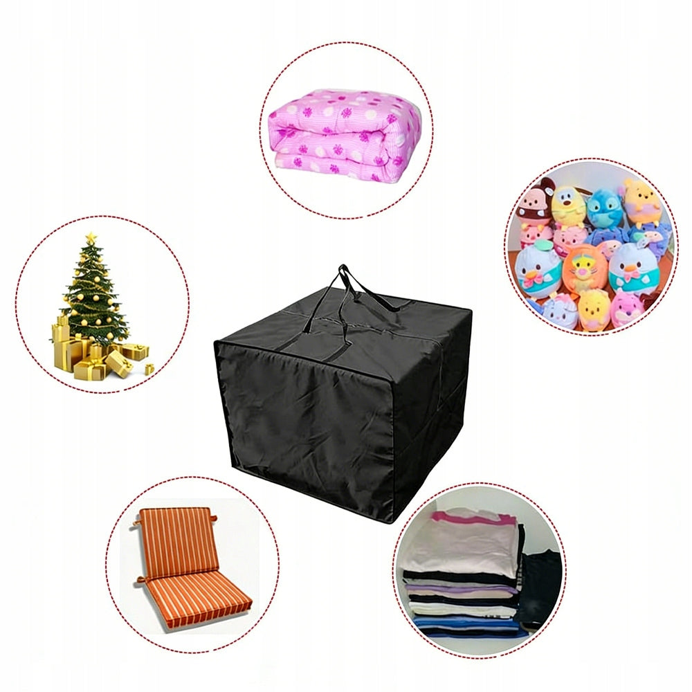 Garden Cushion Cover 81 cm x 81 cm x 61 cm Waterproof Black Product width 81 cm