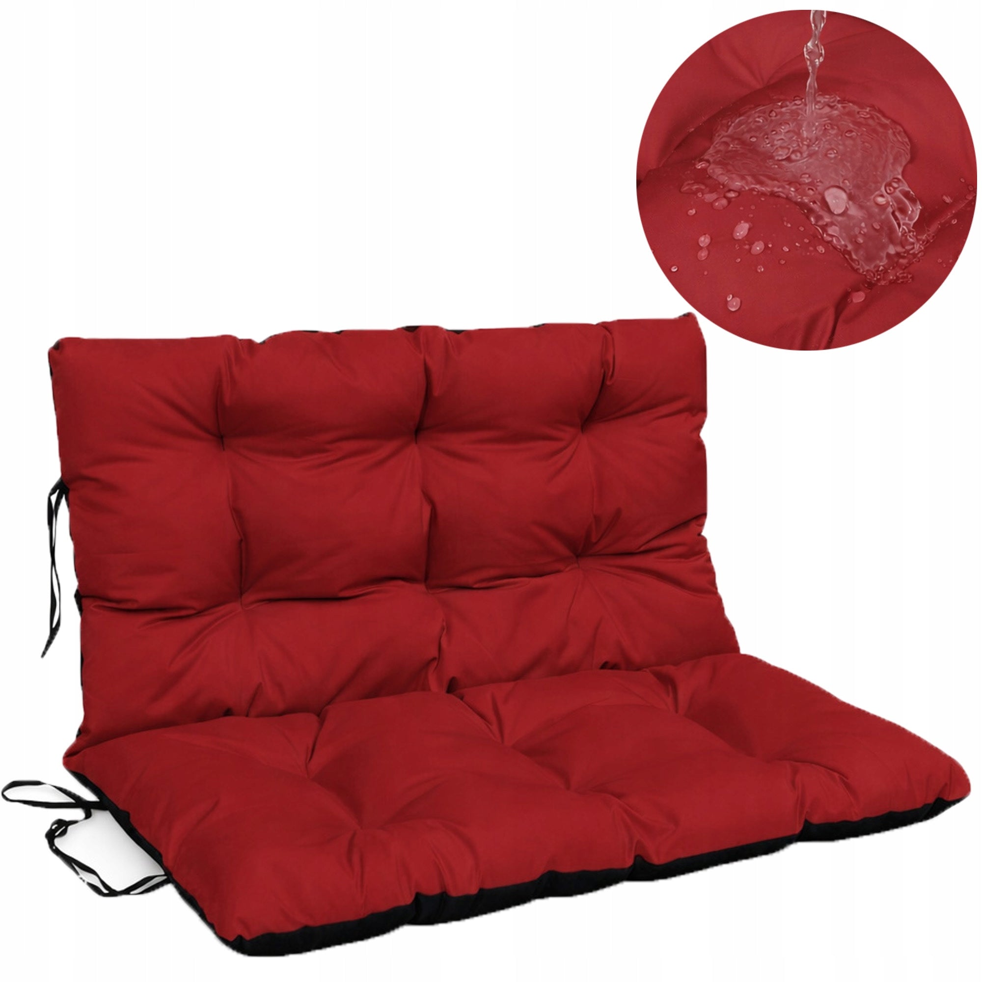 Garden Cushion WATERPROOF Bench Swing Soft 120x60x50 BORDO