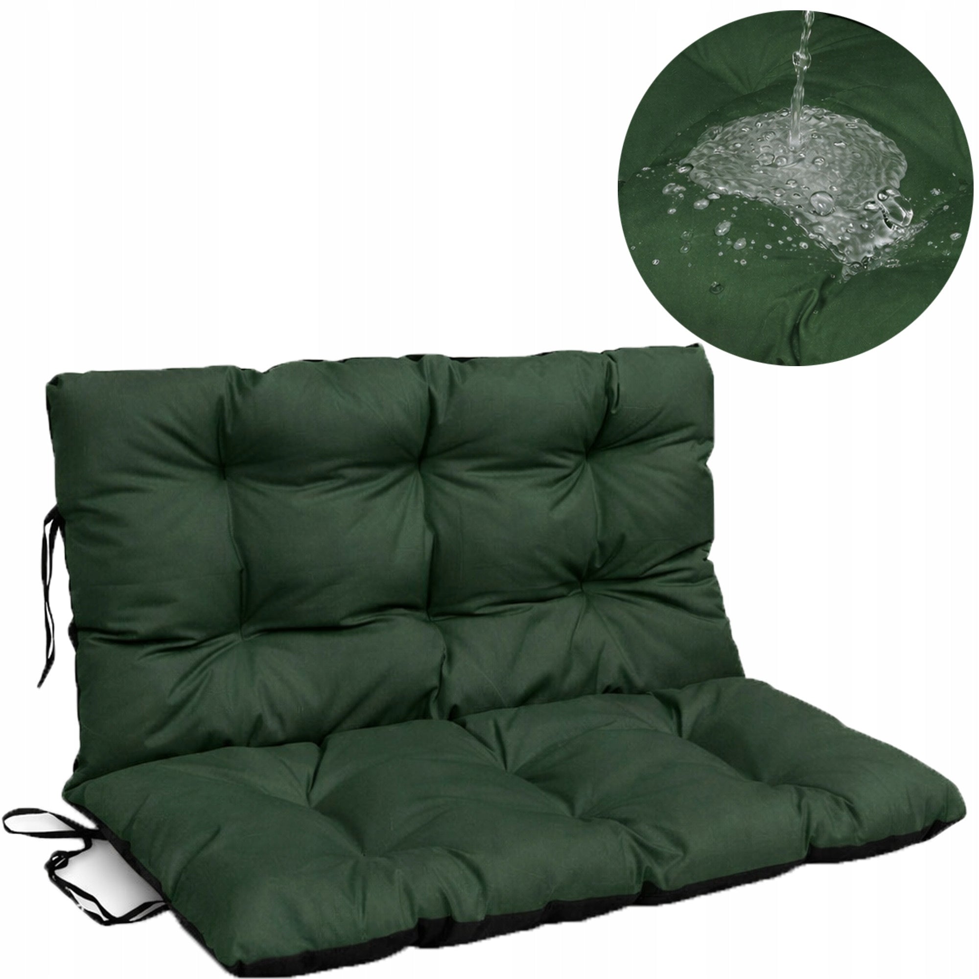 Garden Cushion WATERPROOF Bench Swing Soft 120x60x50 GREEN CIEM