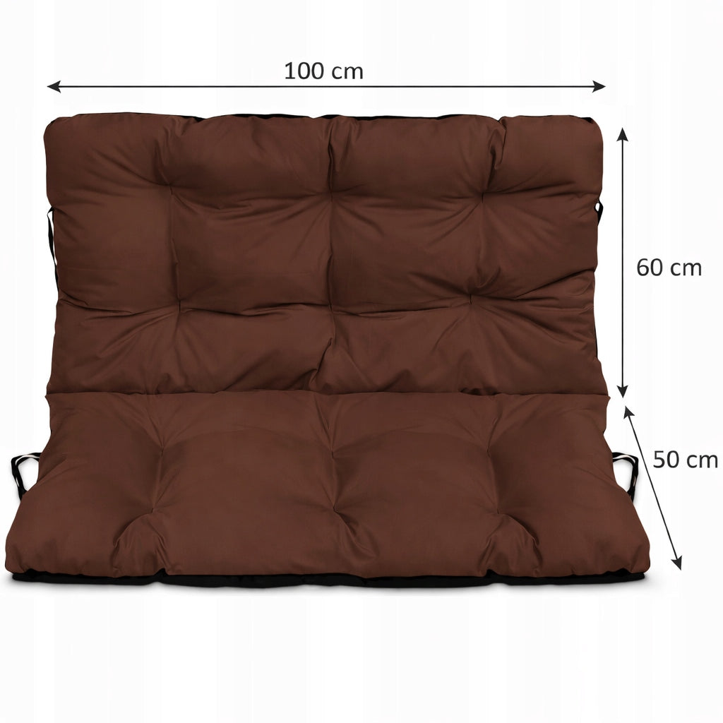 Garden Cushion for Bench Swing Furniture Soft WATERPROOF 100x60x50 BRONZE Manufacturer code Poduszka ogrodowa na ławkę huśtawkę meble