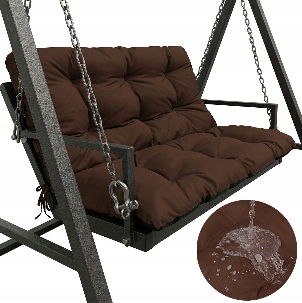 Garden Cushion for Bench Swing Furniture Soft WATERPROOF 100x60x50 BRONZE