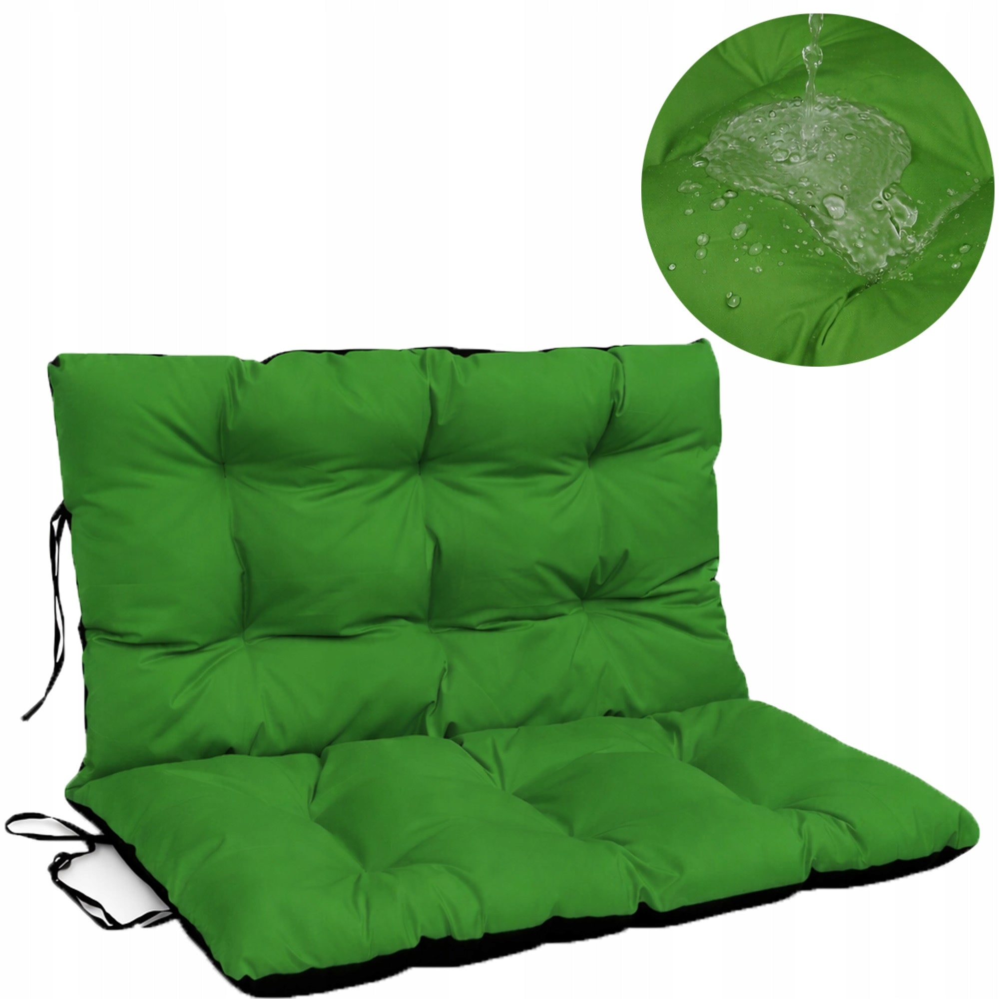 Garden Cushion for Bench Swing WATERPROOF Soft 120x60x50 GREEN