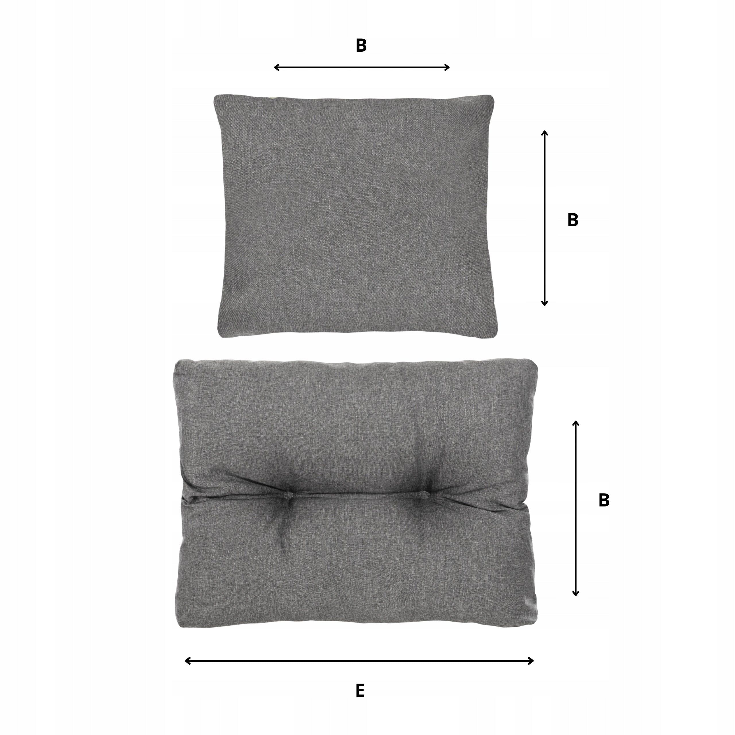 Garden Cushions for Bench Pallet Swing Waterproof Set Anthracite XL Cushion thickness 15 cm