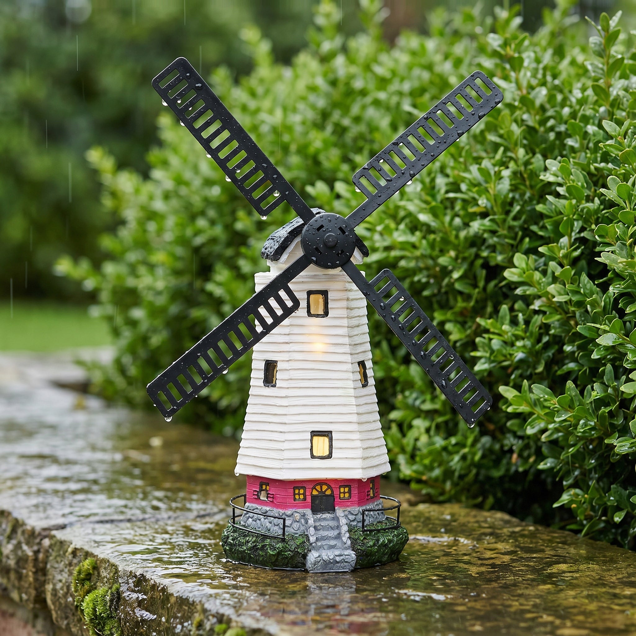 Garden Decoration Light Windmill Solar LED with Rotating Blades Outdoor Type garden decor