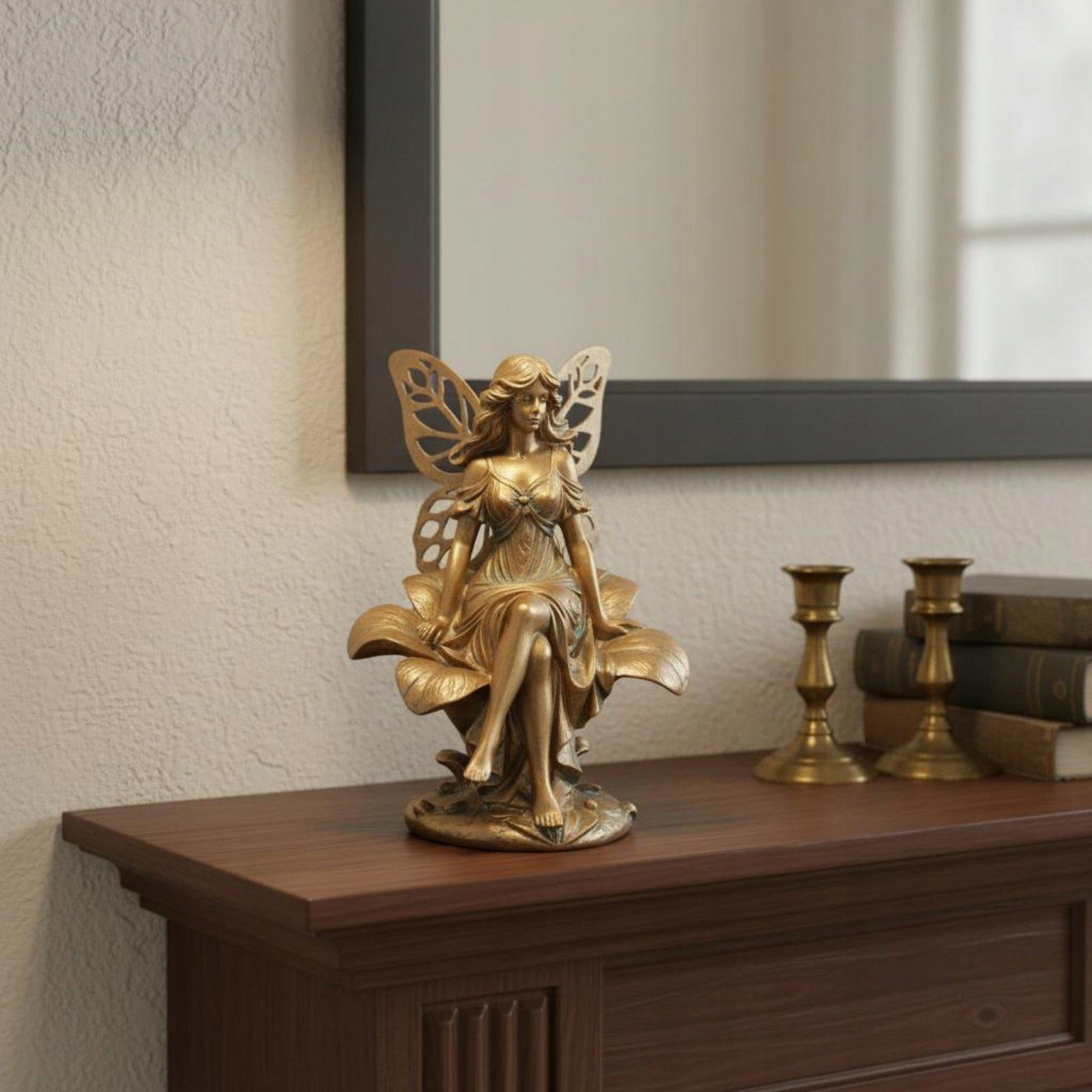 Garden Decoration Sculpture Resin Fairy Statue Vintage Decorative Figurines Product weight with unit packaging 0.243 kg