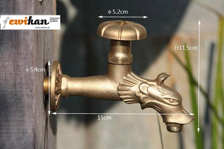 Garden Decorative Valve Lion Brass Manufacturer code 205T KRAN OGRODOWY DO FONTANNY