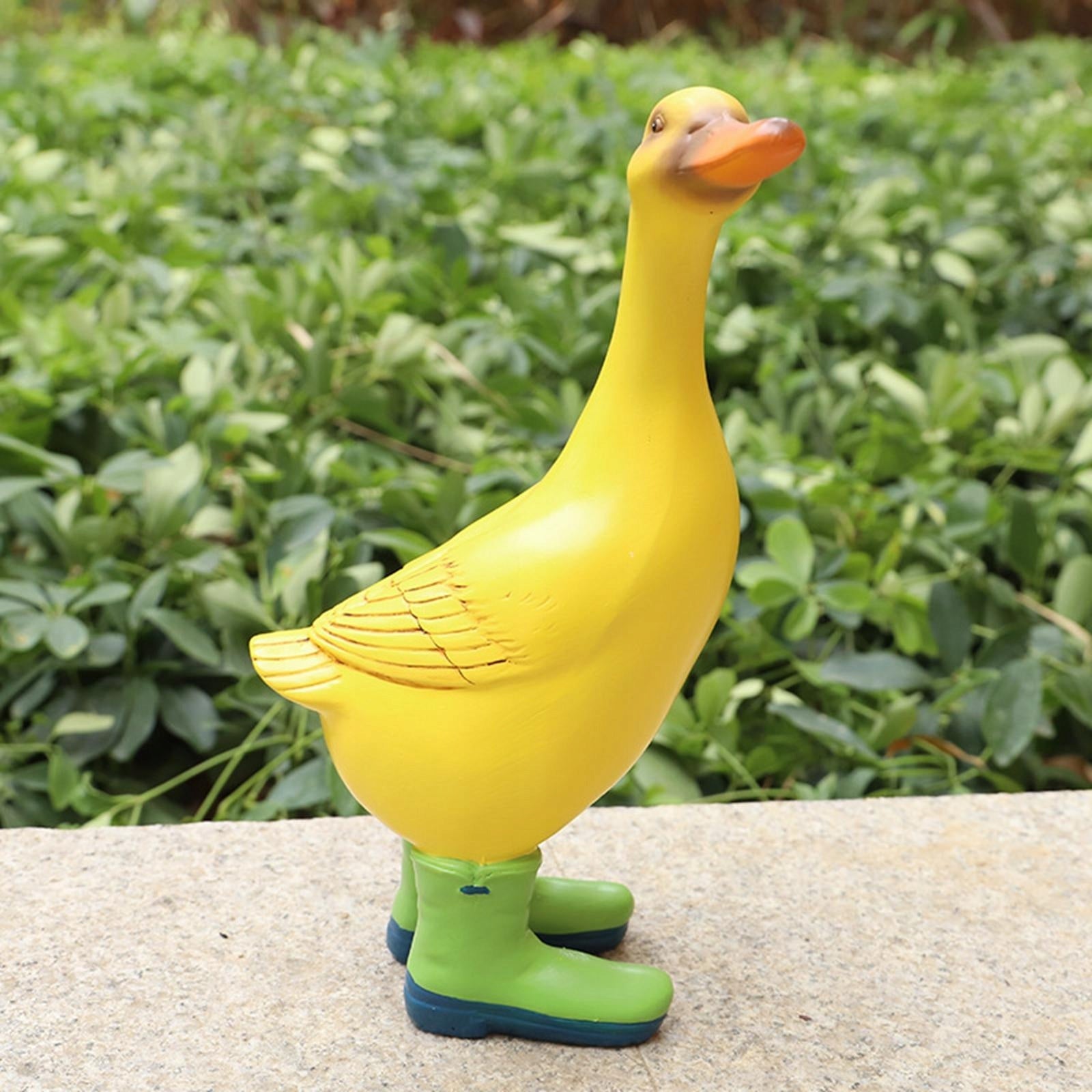Garden Duck Statue Landscape Decor Outdoor Decor for Garden Backyard Yellow