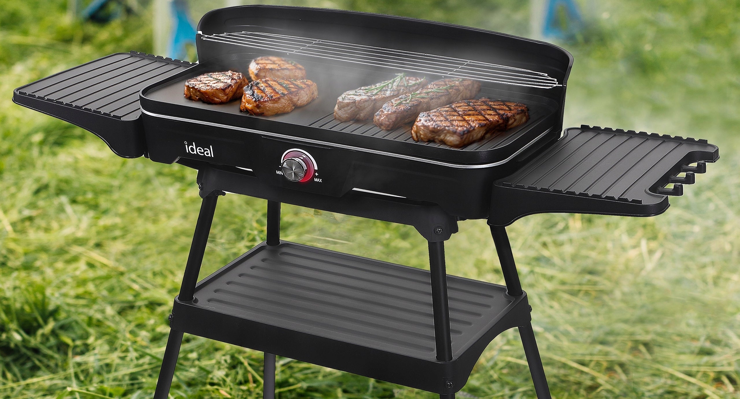 Garden Electric Grill Large 5in1 Standing Table Folding Smokeless IDEAL Brand IDEAL