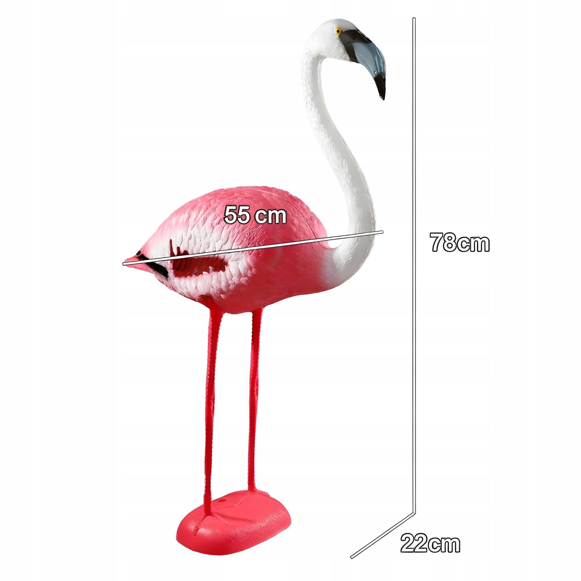 Garden Figurine Bird Ornament Flamingo Large Garden Decoration 80cm Manufacturer Rumbigo