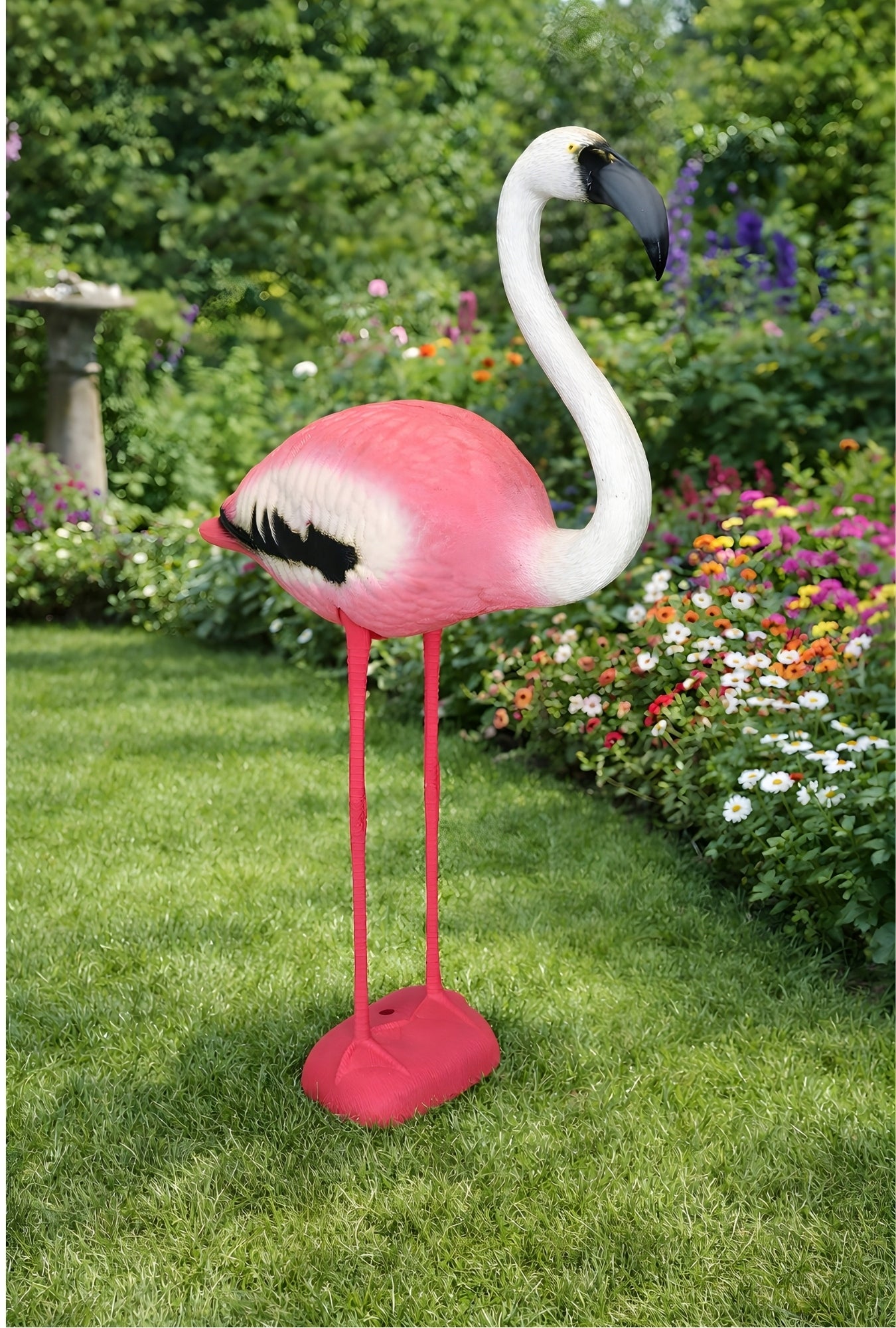 Garden Figurine Bird Ornament Flamingo Large Garden Decoration 80cm Type sculpture (figure)