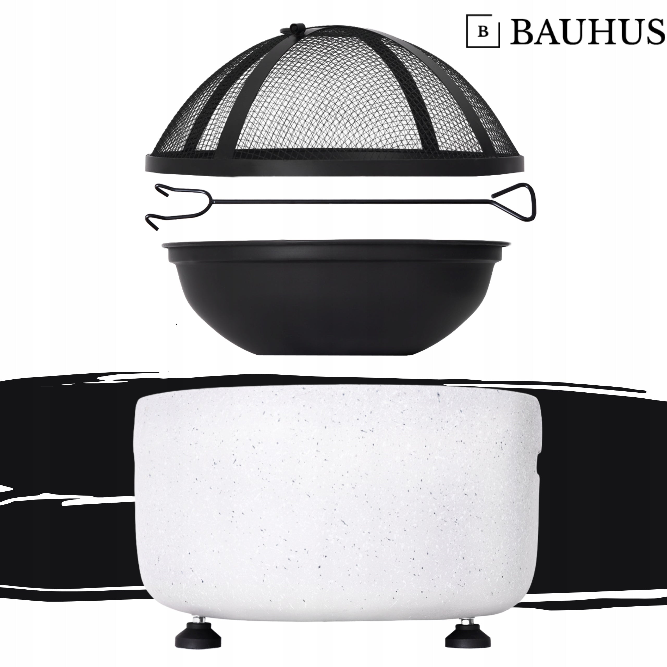 Garden Fire Pit for Stone Terrace Loft Portable Camping Manufacturer code Palenisko ogrodowe 44x44x35 Bauhus