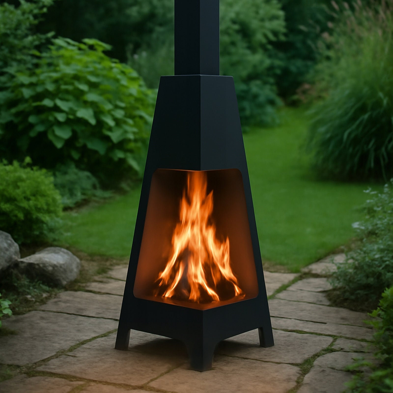 Garden Fireplace Terrace Heater KRATKI PYLOS for Steel Wood Packaging status original