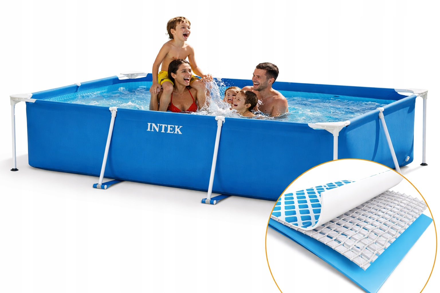 Garden Framed Pool Rectangular 220x150x60 Cm 28270 Intex Children