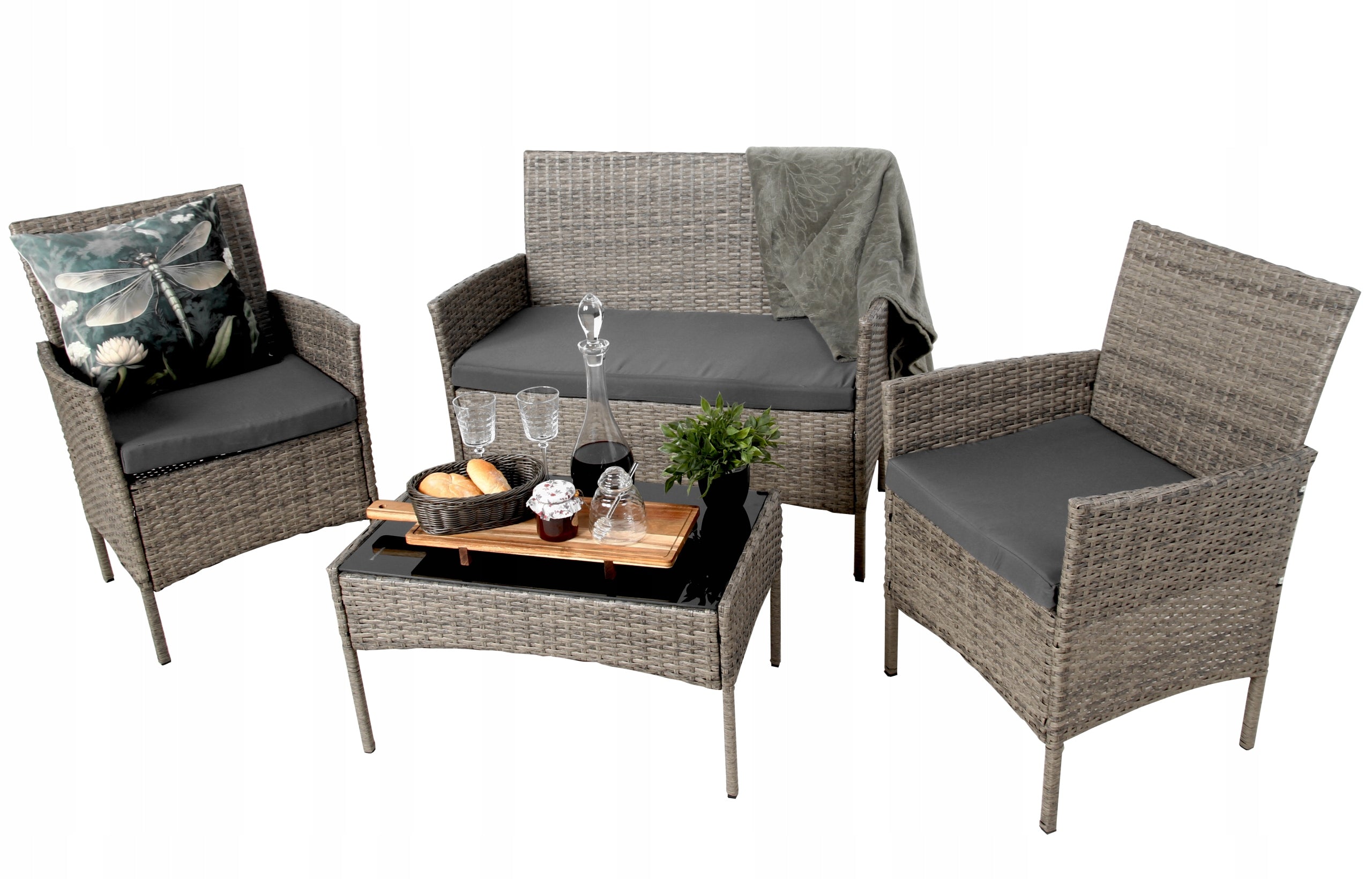 Garden Furniture Balcony Set for Terrace Set Technorattan BODRUM 4os Manufacturer code Zestaw mebli ogrodowych Klementynka