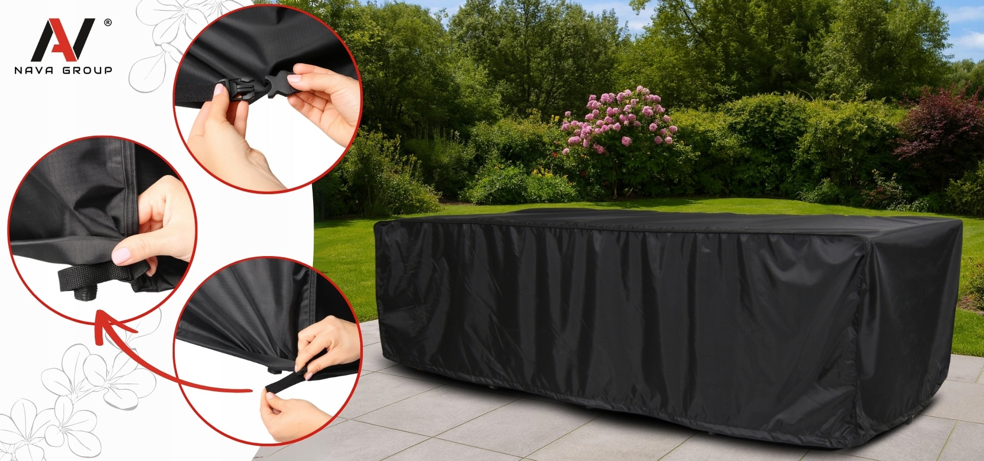Garden Furniture Cover Table Waterproof to Dimension 150-200cm Strong Manufacturer code SKU ZO_ST-200x70_120