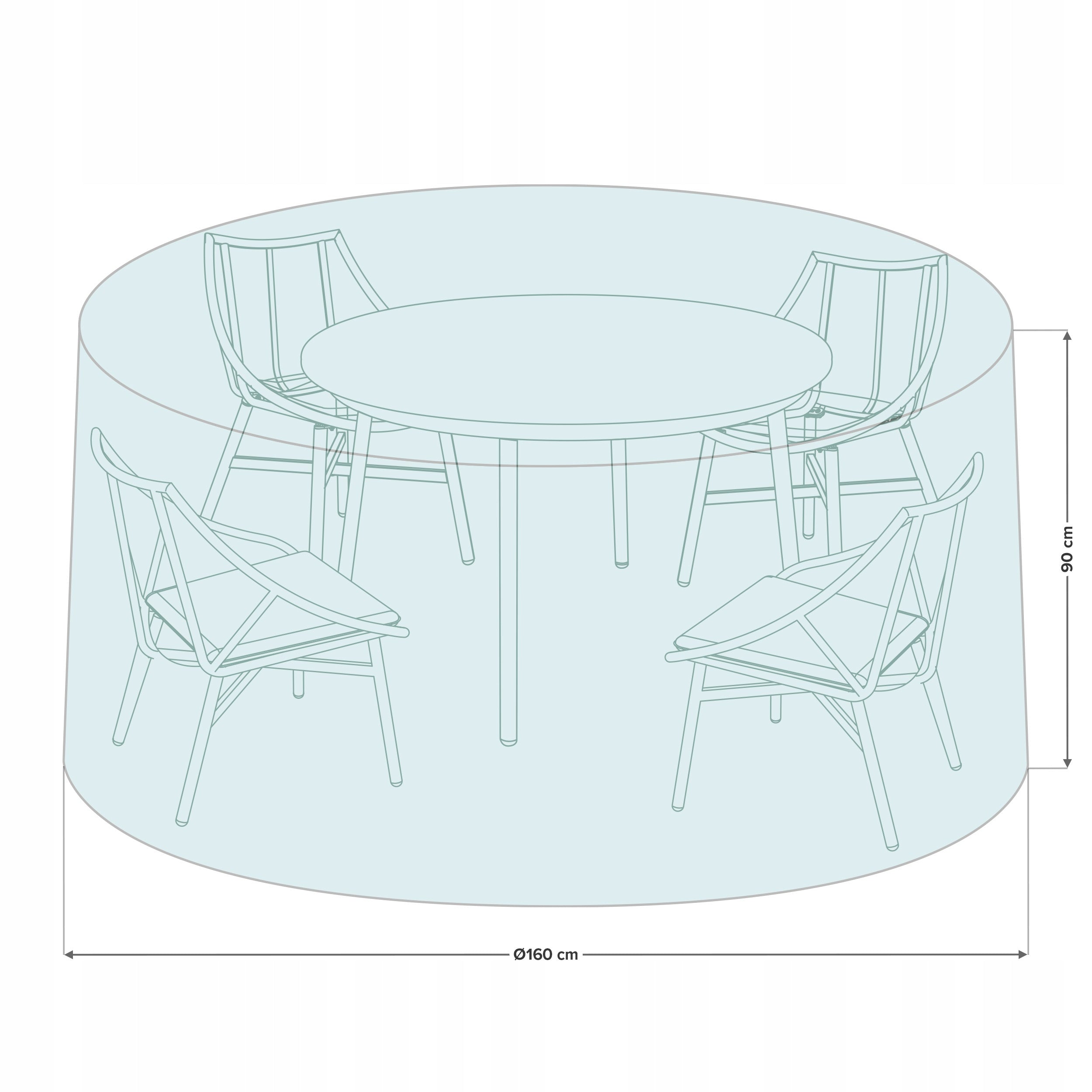 Garden Furniture Cover Waterproof 160x90cm Water Protection Manufacturer Mirpol