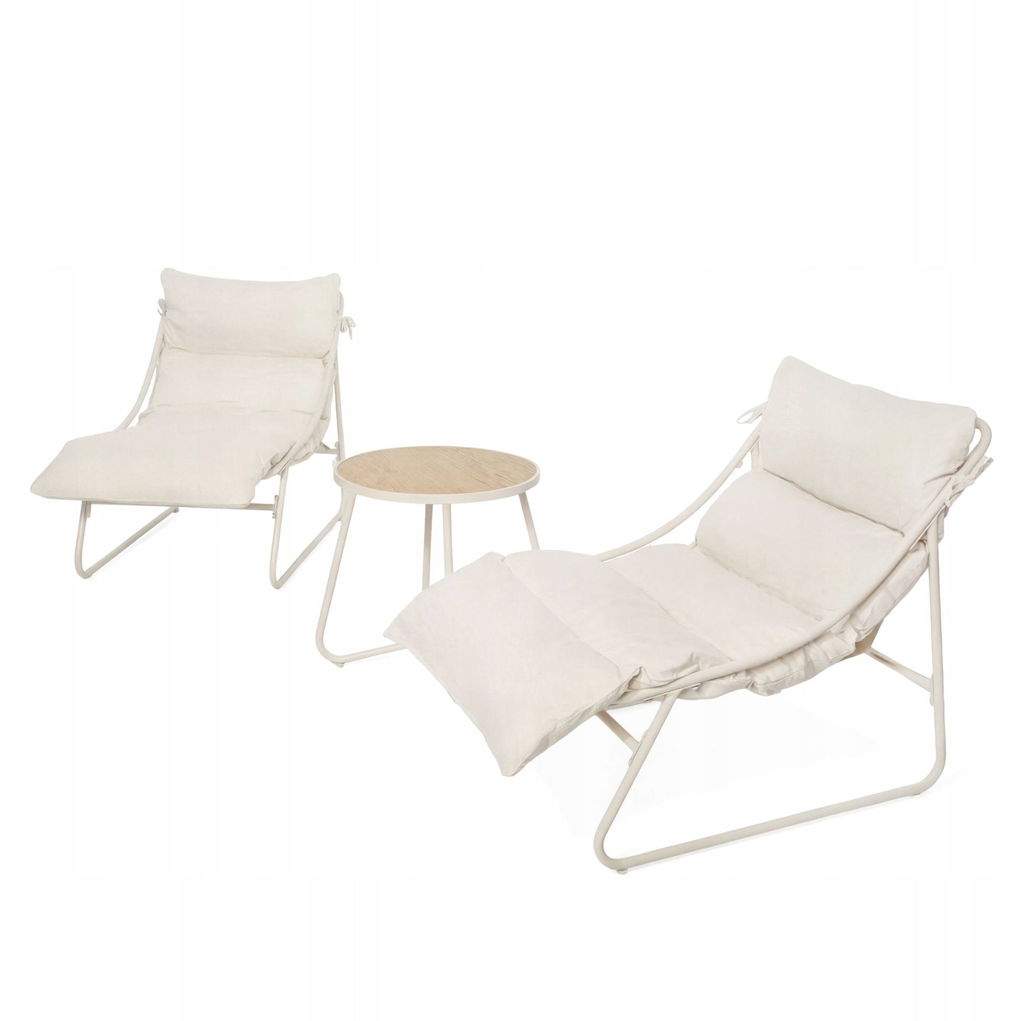 Garden Furniture Set 2 Armchairs + Coffee Table Balcony Furniture