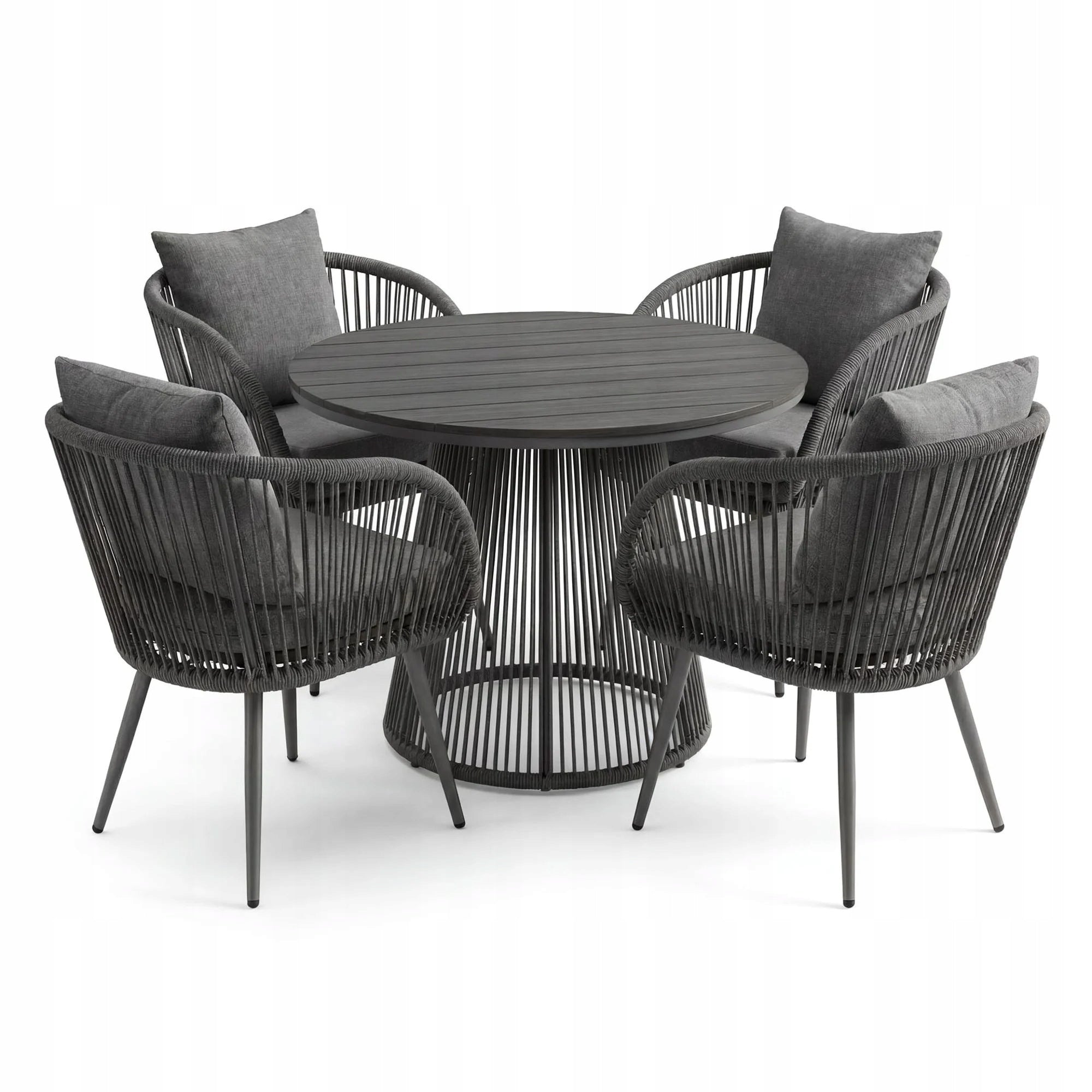 Garden Furniture Set 4 Pers Technorattan Table Polywood Dining Room Furniture