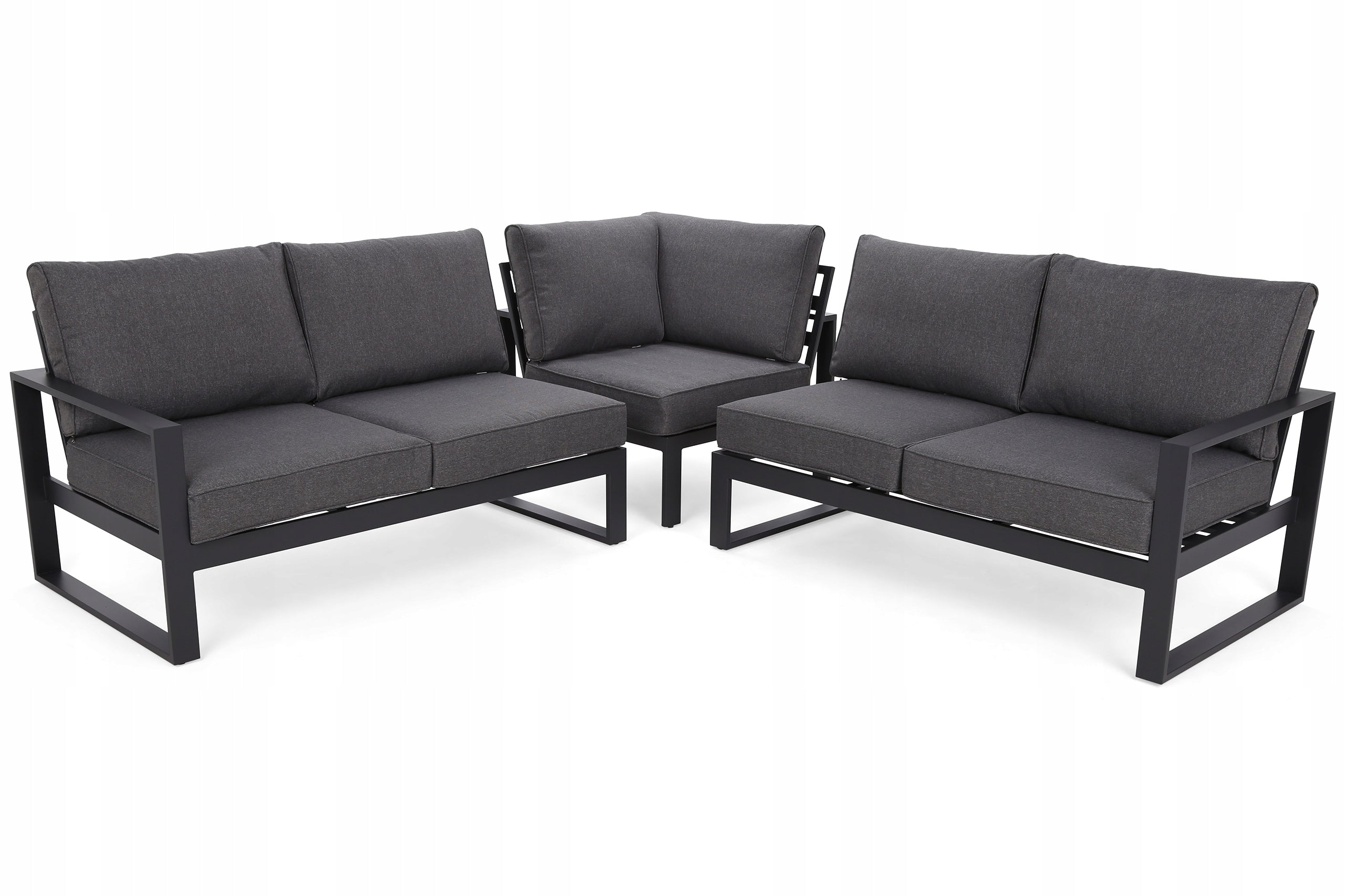 Garden Furniture Set Aluminum Furniture Garden Corner Set Sorrento Set contents armchair corner sofa end table