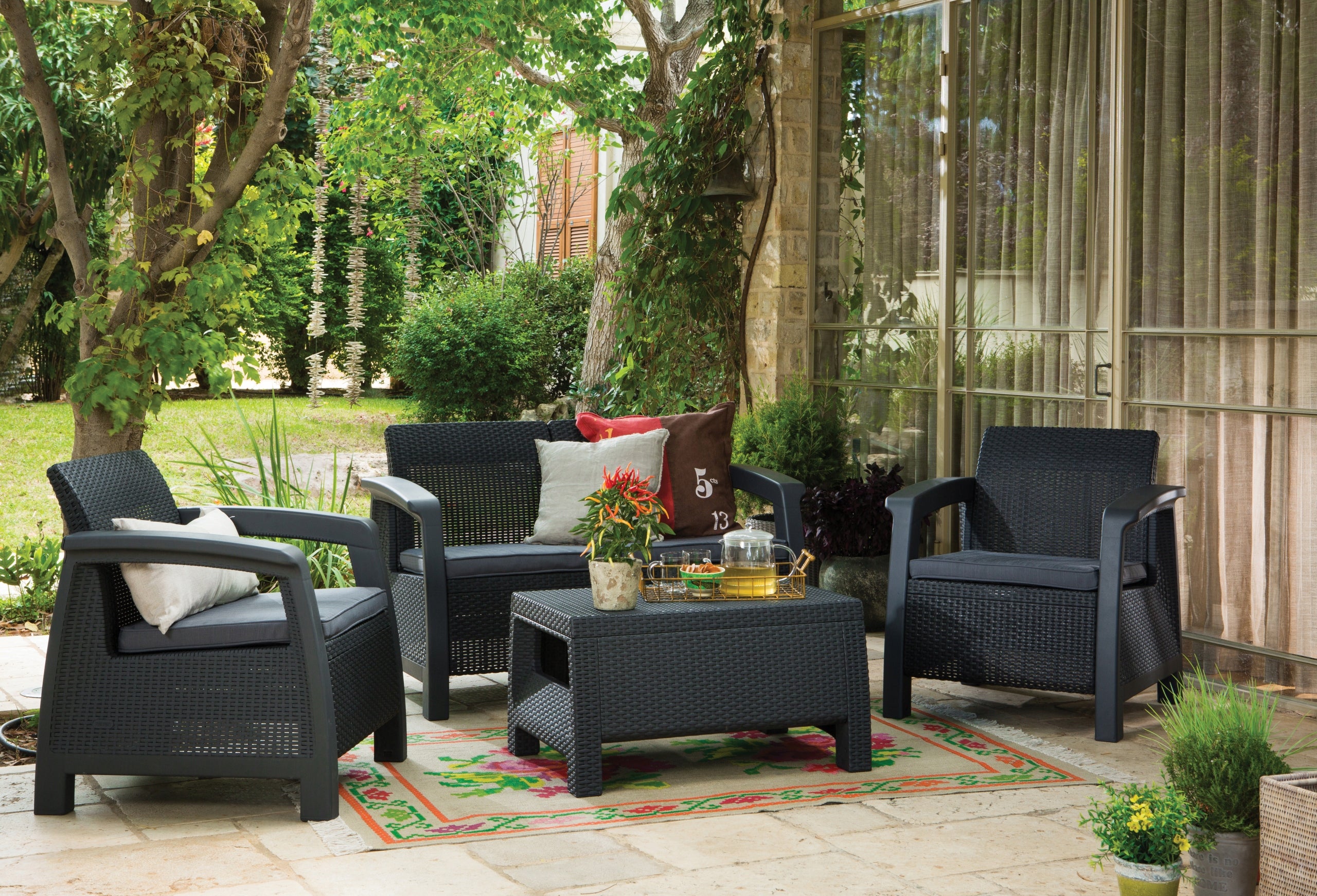 Garden Furniture Set Bahama Corfu Set Keter Graphite Manufacturer code 230686