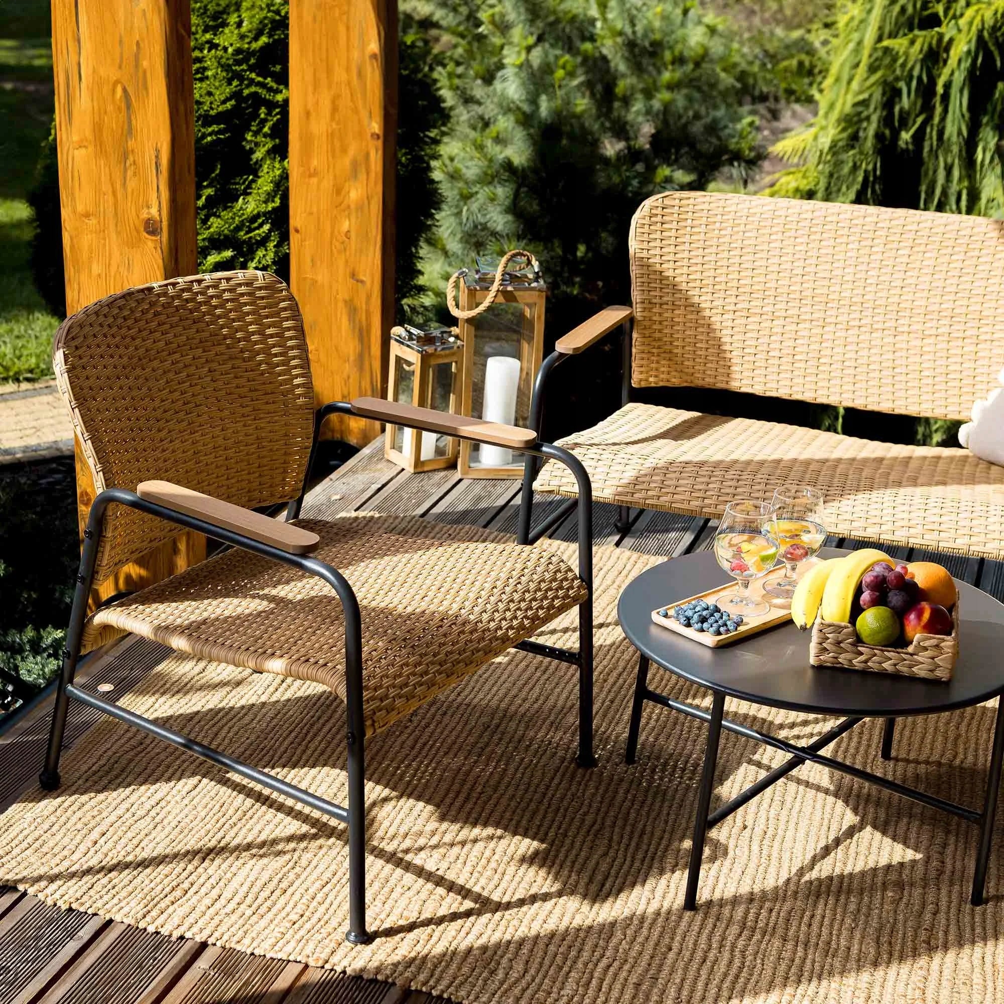 Garden Furniture Set Balcony Furniture Garden 4 Pers. Sofa Table Armchair For couch set