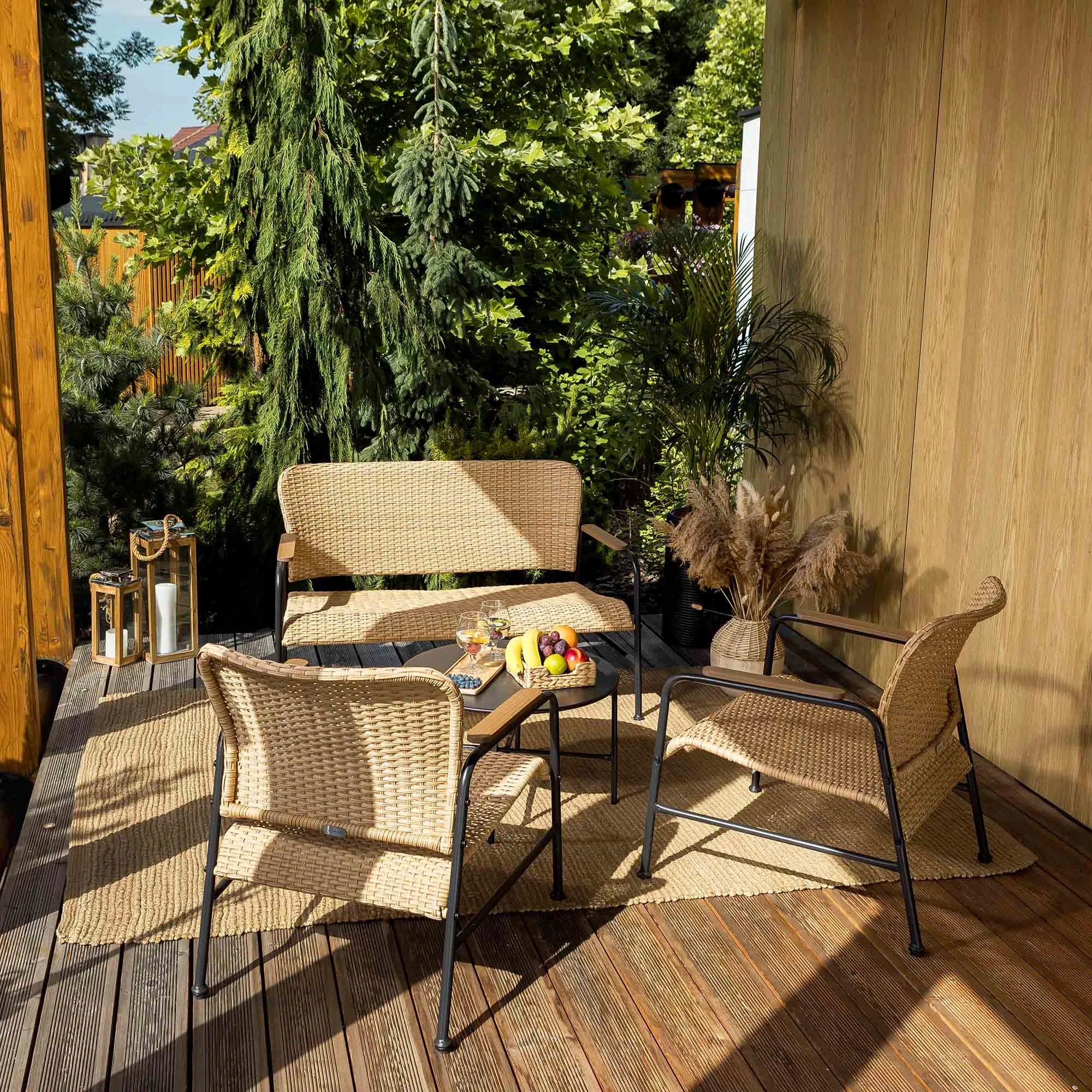 Garden Furniture Set Balcony Furniture Garden 4 Pers. Sofa Table Armchair Manufacturer di volio