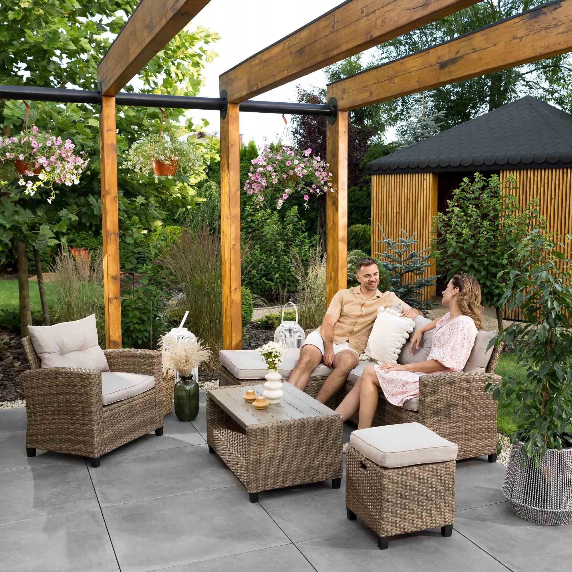 Garden Furniture Set Dalmia di volio Corner Set Technorattan Armchair Manufacturer di volio