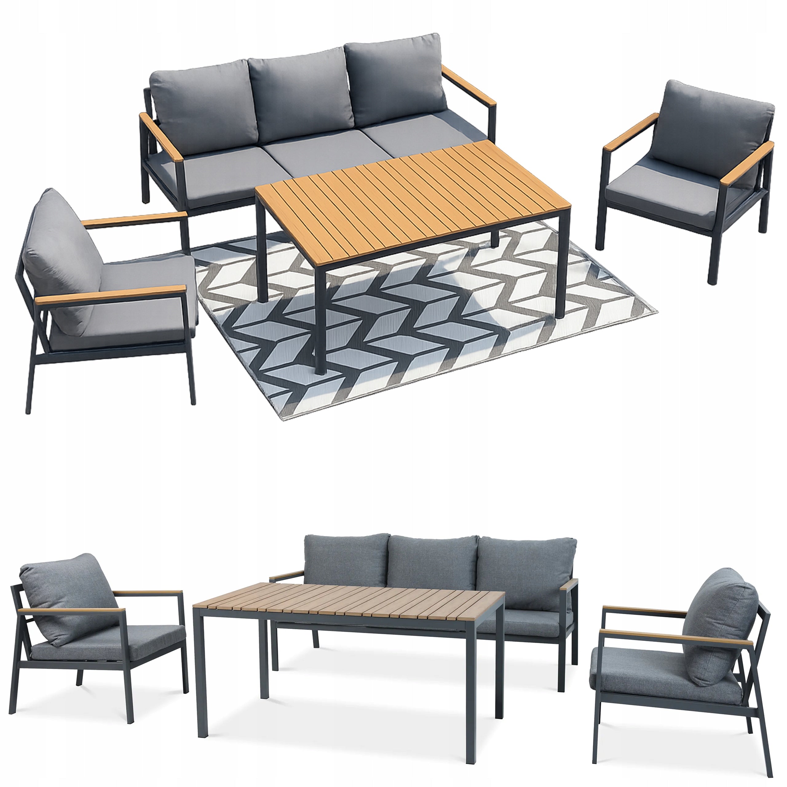 Garden Furniture Set EDISON Sofa Table Garden Furniture