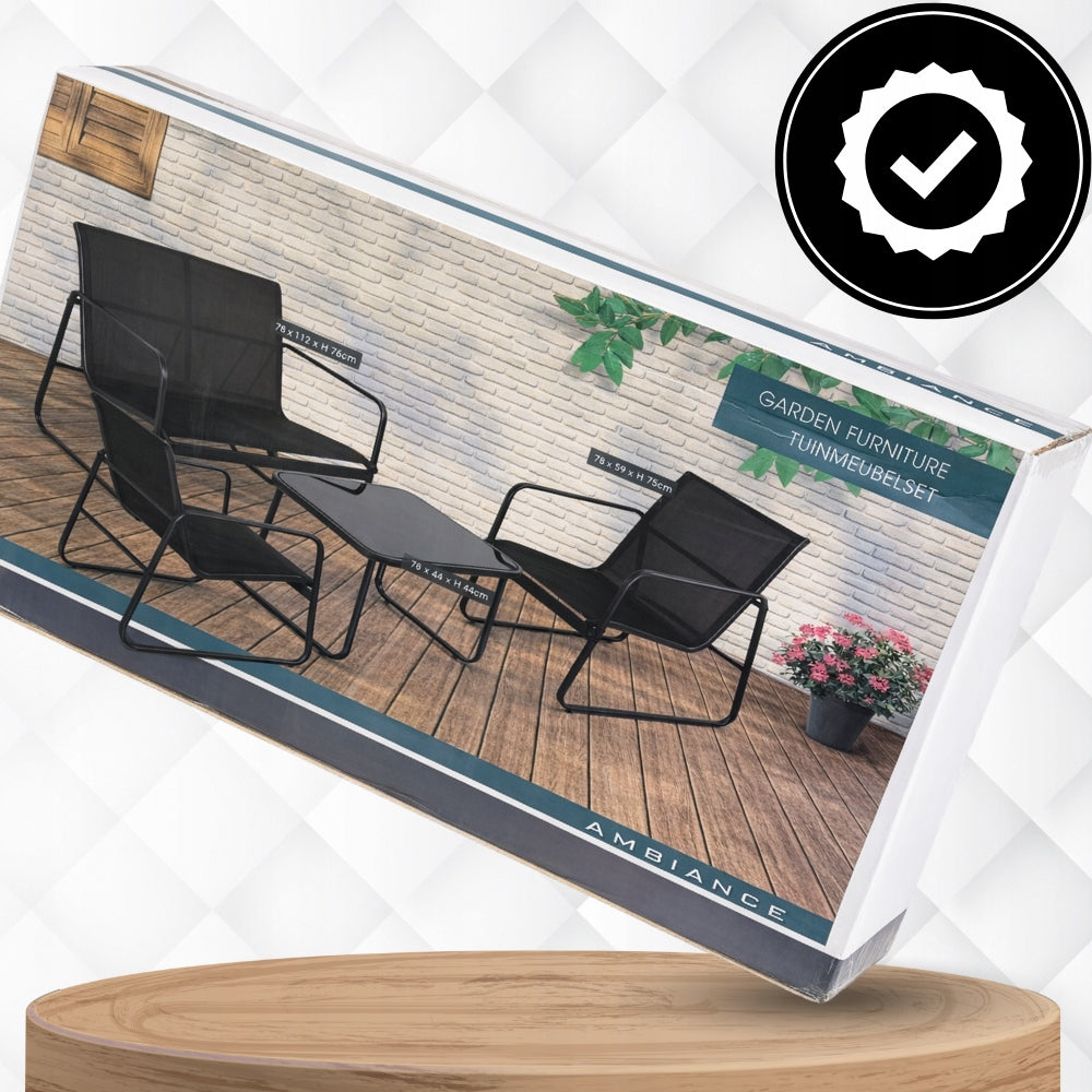 Garden Furniture Set Garden Furniture 4el Black SOFA 2x ARMCHAIR TABLE Manufacturer ZD Trading