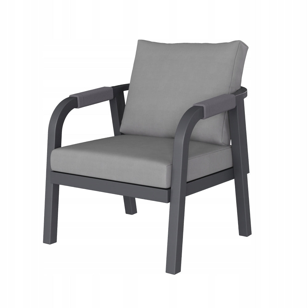 Garden Furniture Set Grey Corner 8 People Galvanized Steel Braided Manufacturer code 6946821296298