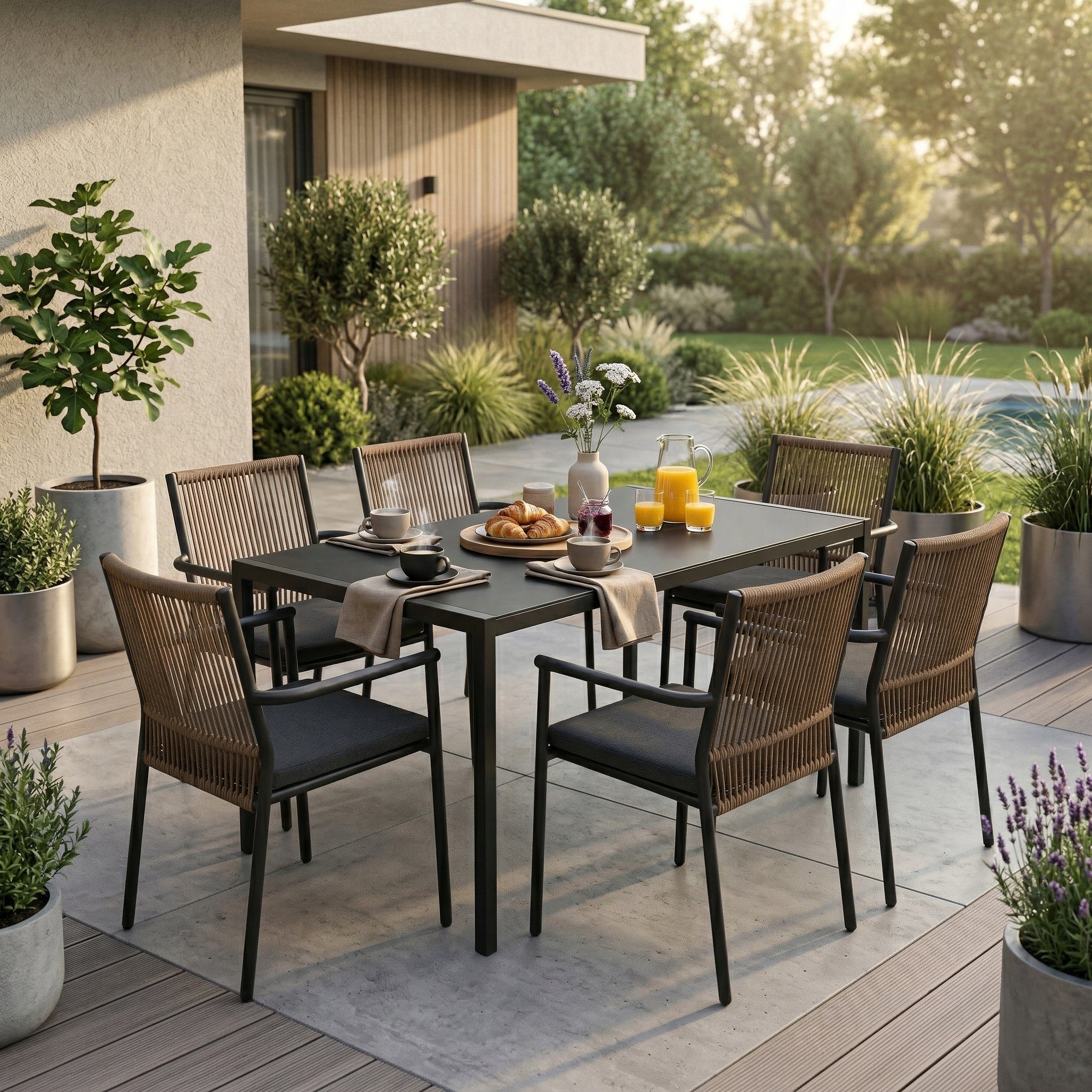 Garden Furniture Set TABLE 6 CHAIRS WITH Terrace Dining CUSHIONS EAN (GTIN) 5905610258641