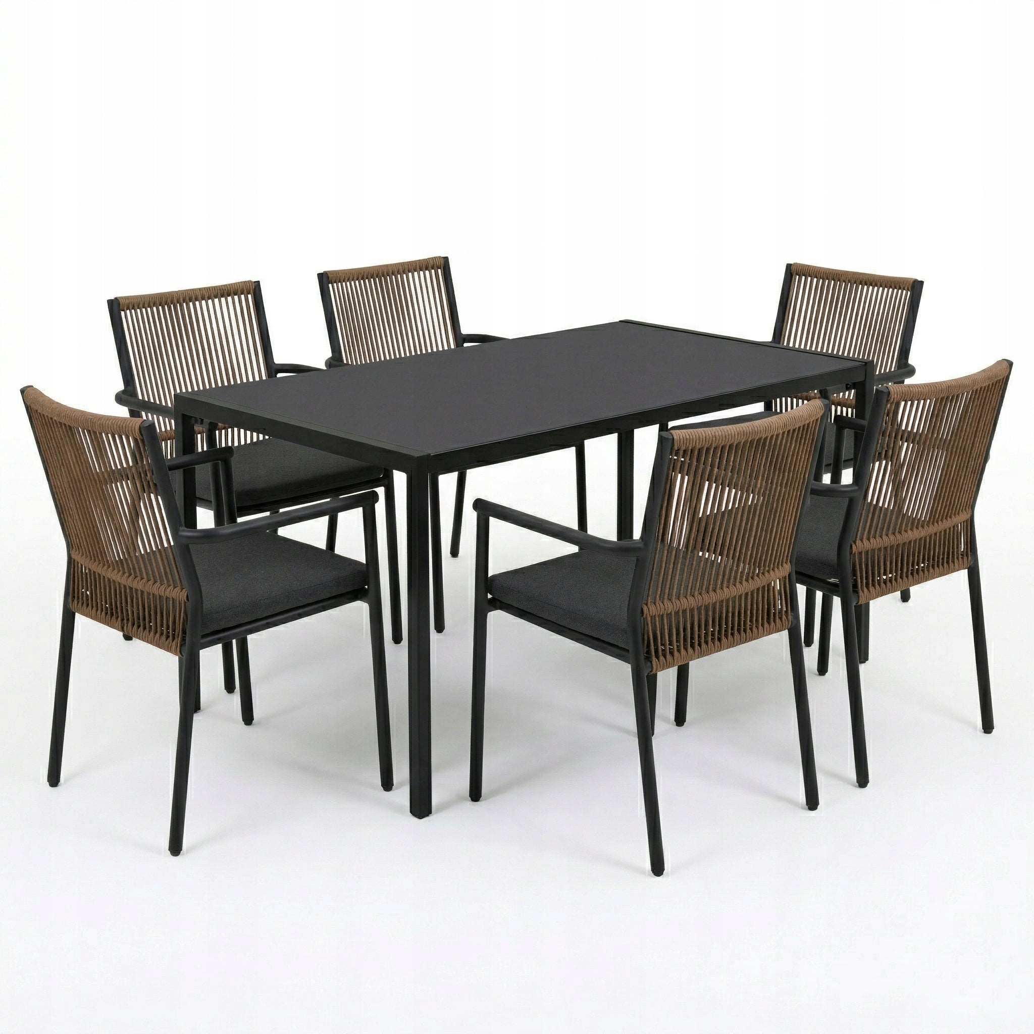Garden Furniture Set TABLE 6 CHAIRS WITH Terrace Dining CUSHIONS Manufacturer Mirpol