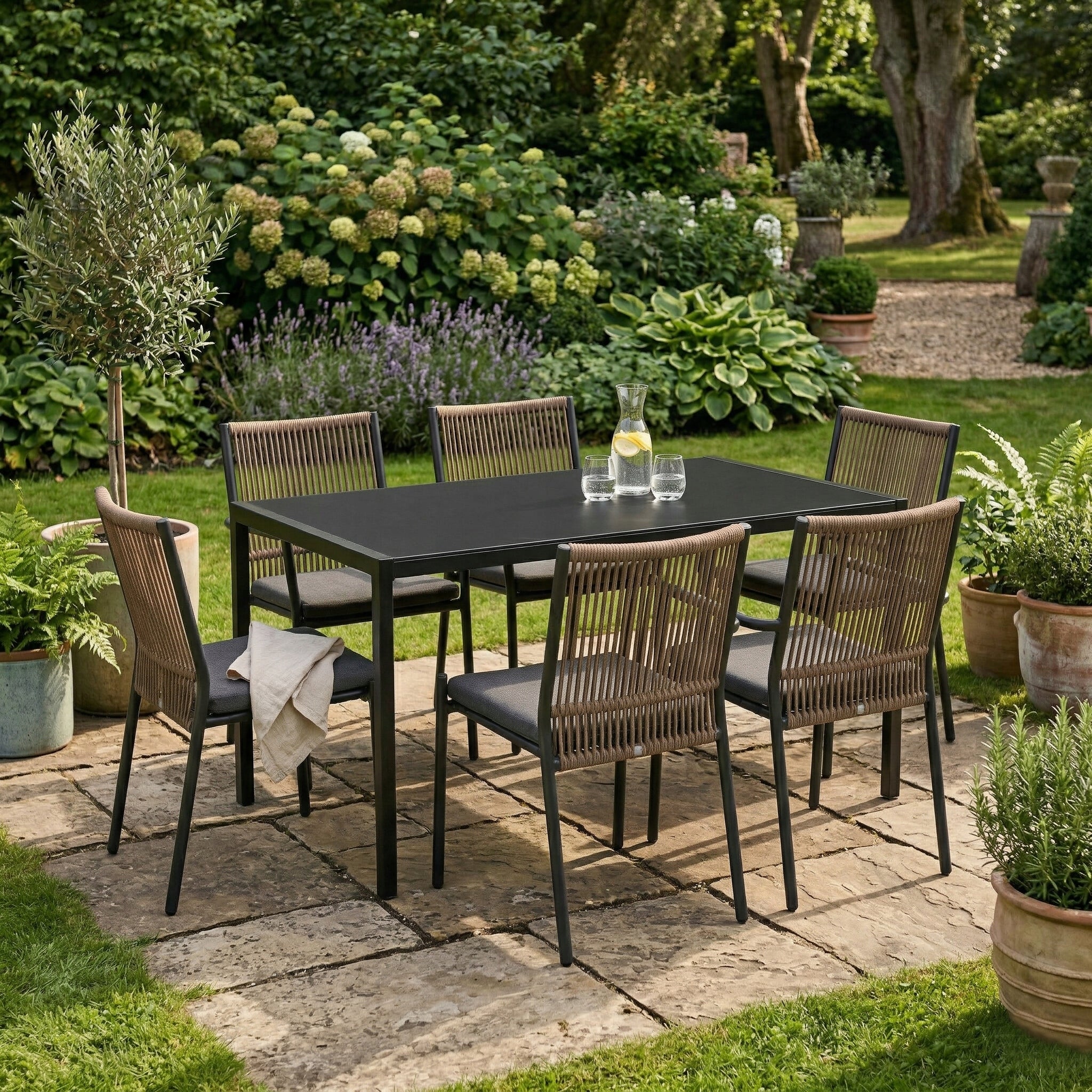 Garden Furniture Set TABLE 6 CHAIRS WITH Terrace Dining CUSHIONS Manufacturer code MI_5905610258641