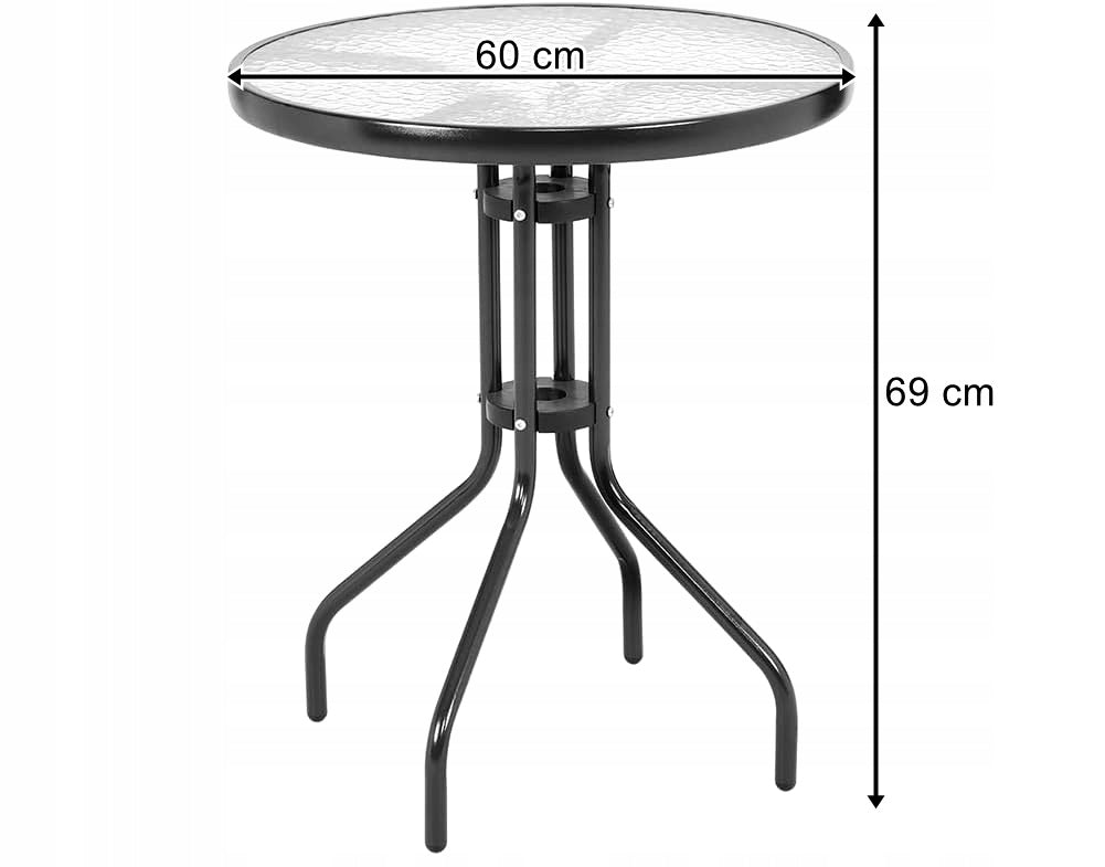 Garden Furniture Set Table with Chairs for Balcony Terrace 4 Chairs Black Color black