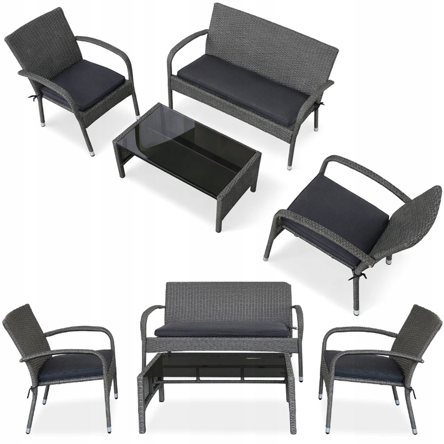 Garden Furniture Set Technorattan SAN MARINO Sofa Armchairs