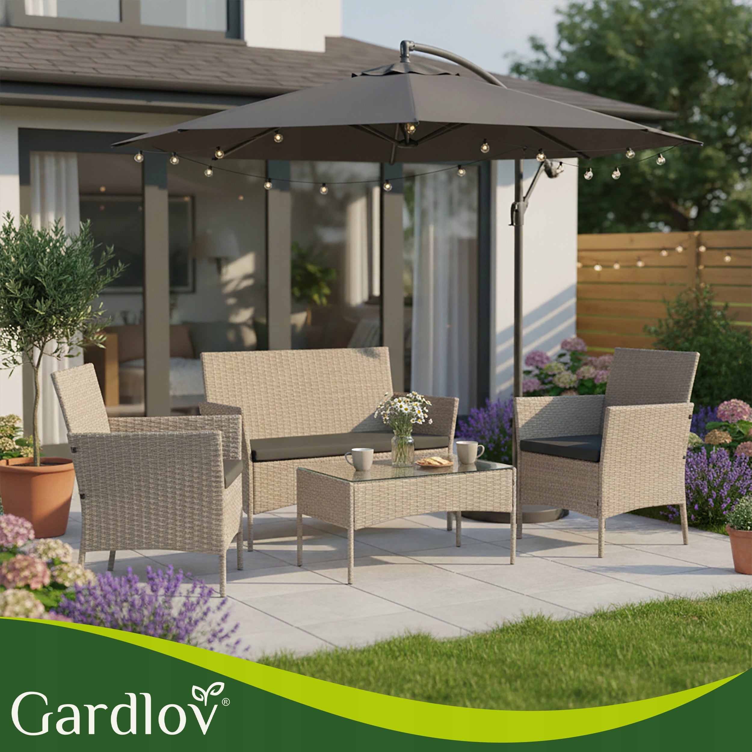 Garden Furniture Set for Terrace Technorattan Table Sofa Line Meble Ogrodowe Zestaw Mebli Ogrodowych