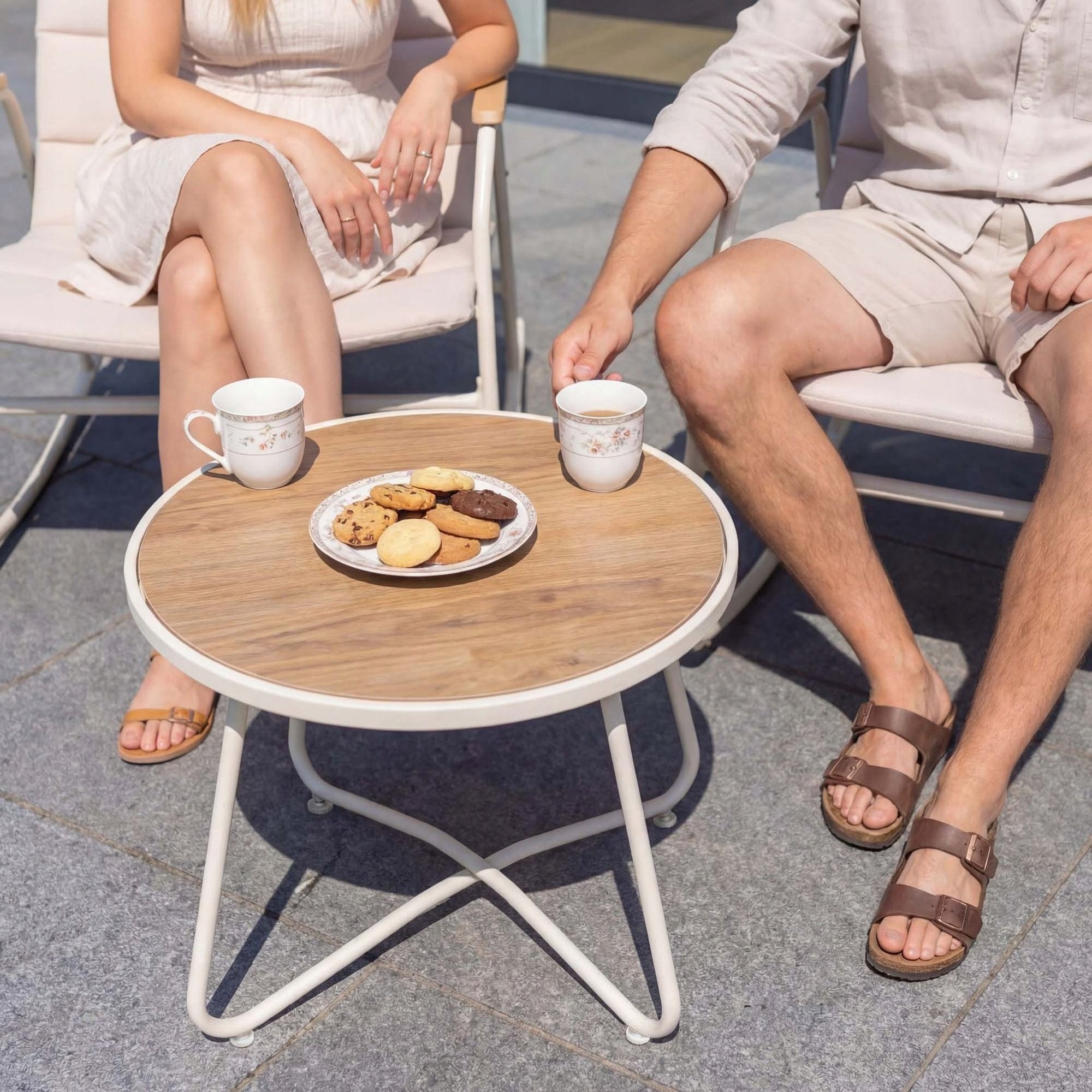 Garden Furniture Set of 3 el. 2 Rocking Armchairs + Coffee Table Balcony Terrace Number of people 2