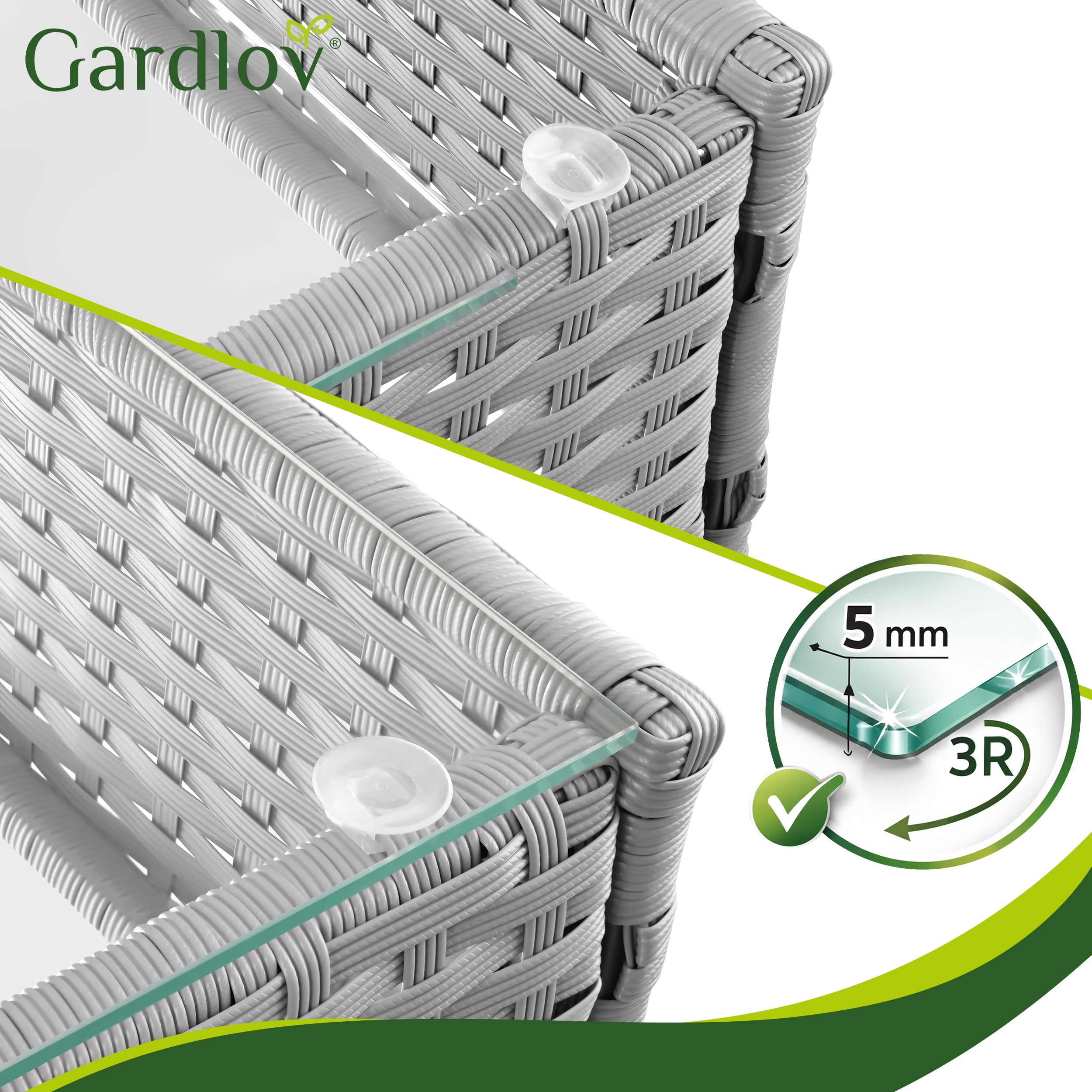 Garden Furniture Technorattan Garden Furniture Set for Terrace Sofa Table Manufacturer code Meble ogrodowe rattanowe szare 26910