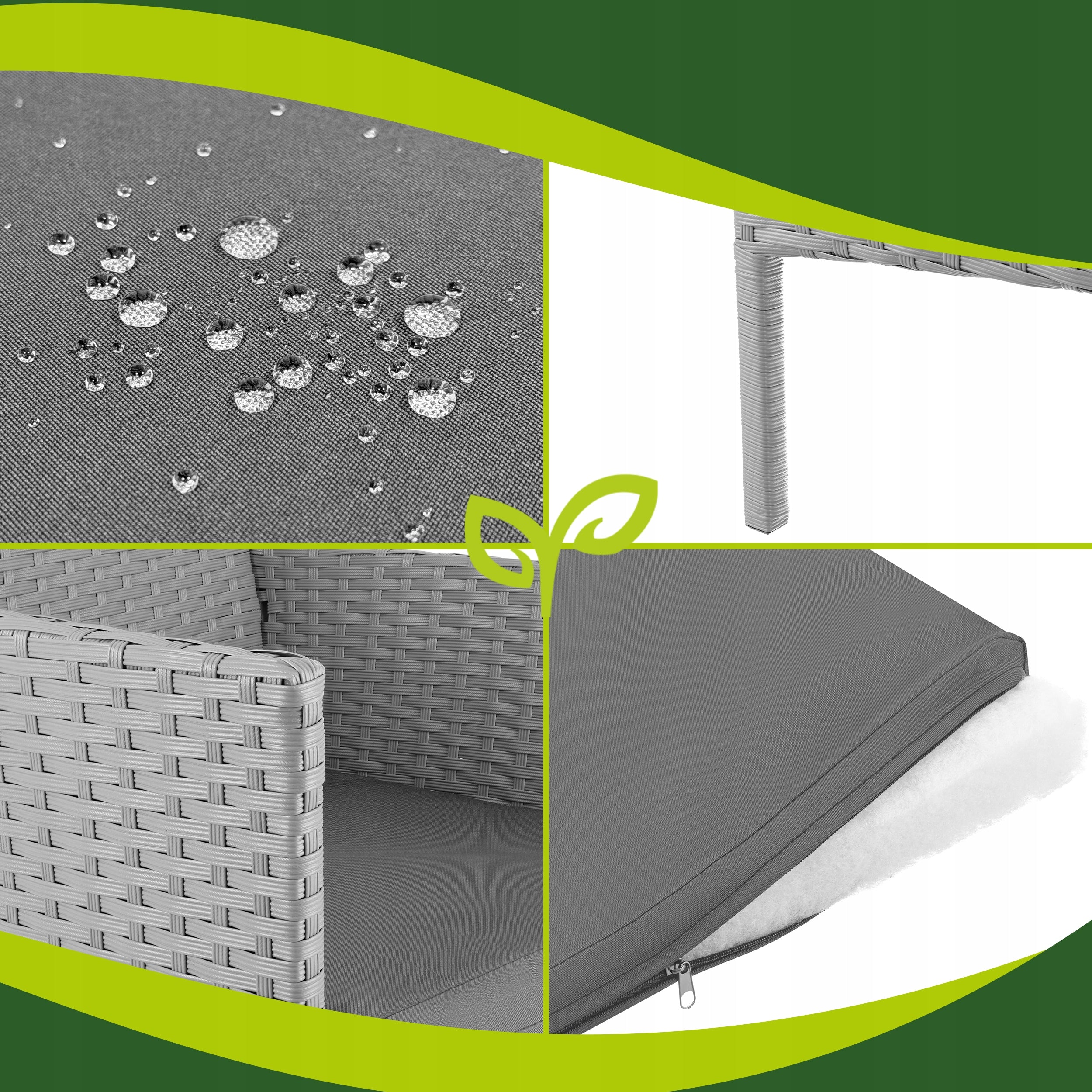 Garden Furniture Technorattan Garden Furniture Set for Terrace Sofa Table Packaging status original