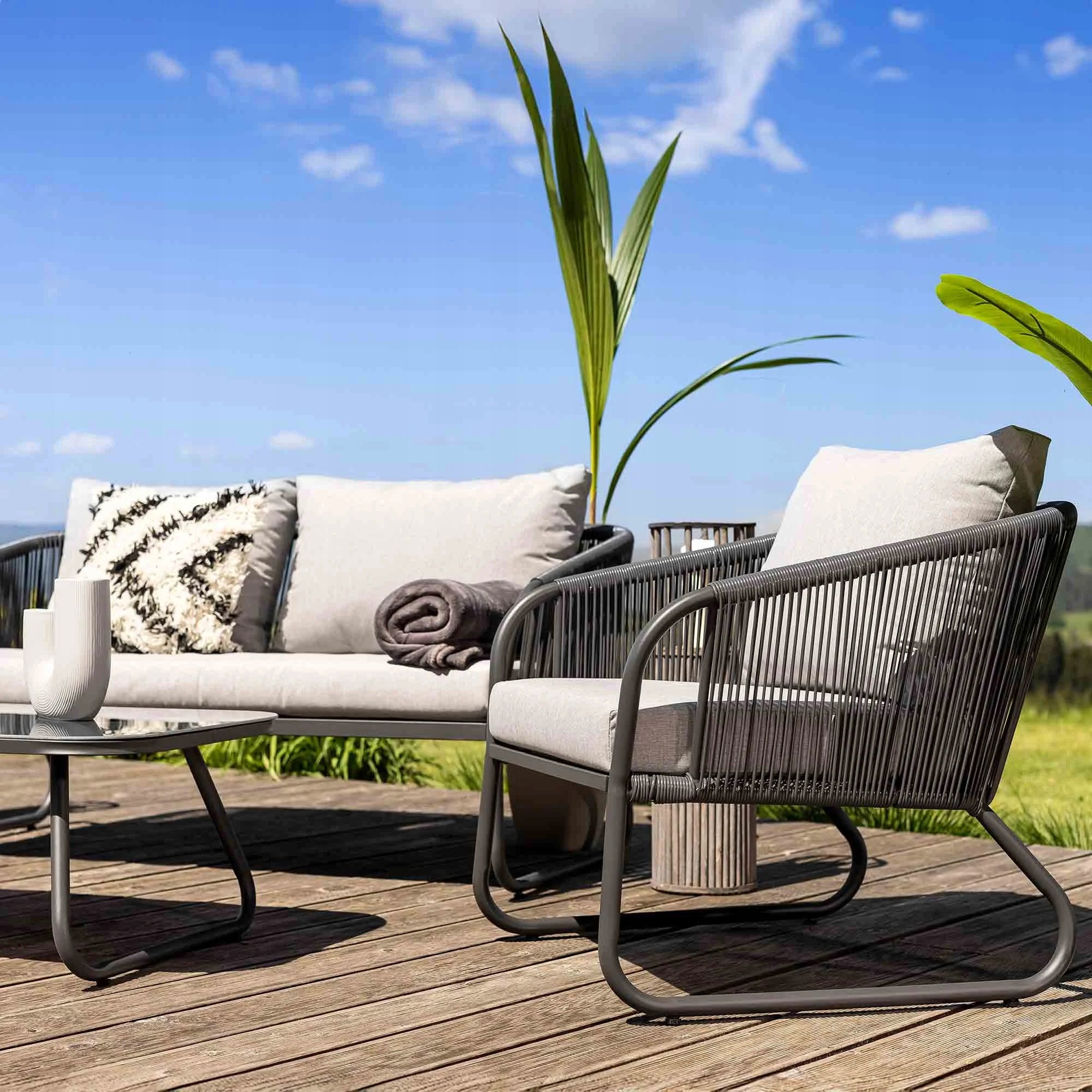 Garden Furniture Terrace Set Sofa Armchair Table 4 Person Technorattan Number of people 4