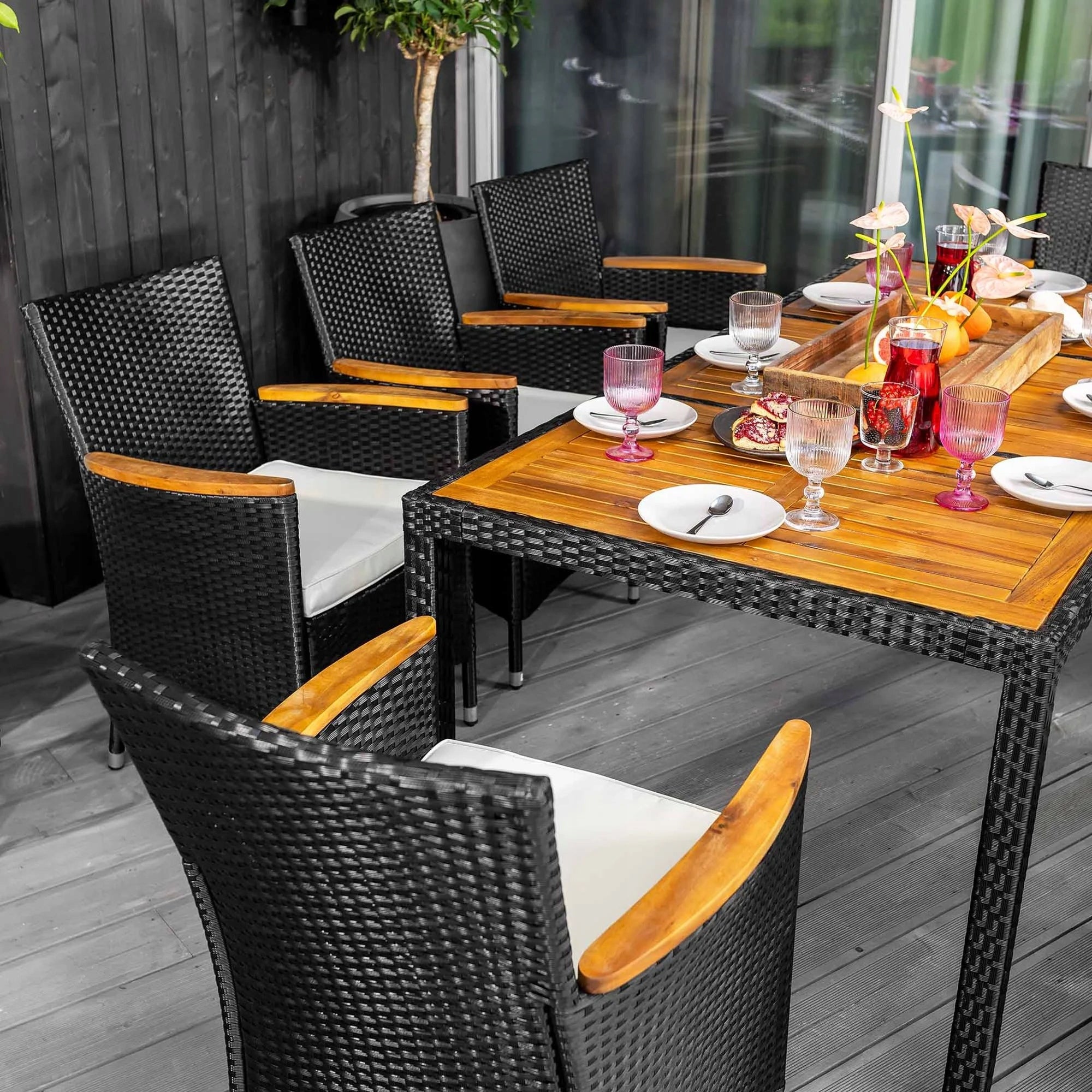 Garden Furniture di volio Technoratan Set Large Table 8x Garden Chair For dinner set