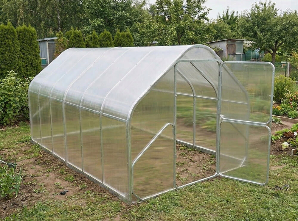 Garden GREENHOUSE 2,75x6m POLYCARBONATE 4mm Profile 40x20mm Cottage ZINC Manufacturer code Domek 2.75x6m p 40x20mm p 4mm