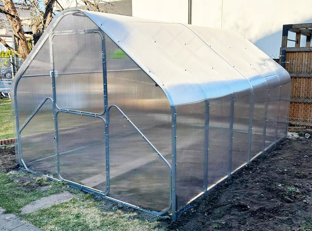 Garden GREENHOUSE 2,75x6m POLYCARBONATE 4mm Profile 40x20mm Cottage ZINC Thickness 4 mm
