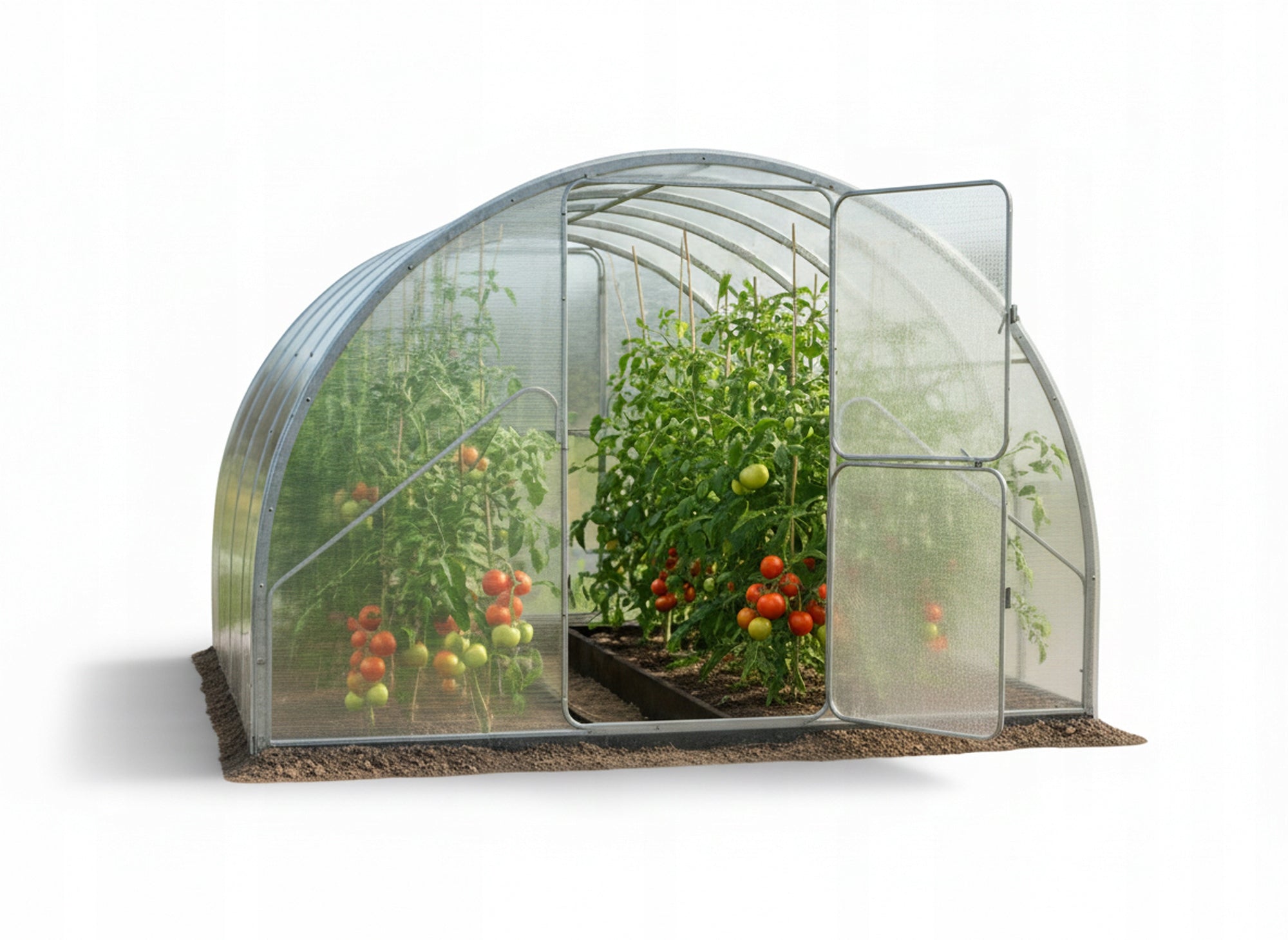Garden GREENHOUSE 3x4m POLYCARBONATE 4mm with Profile 40x20mm ZINC Tunnel
