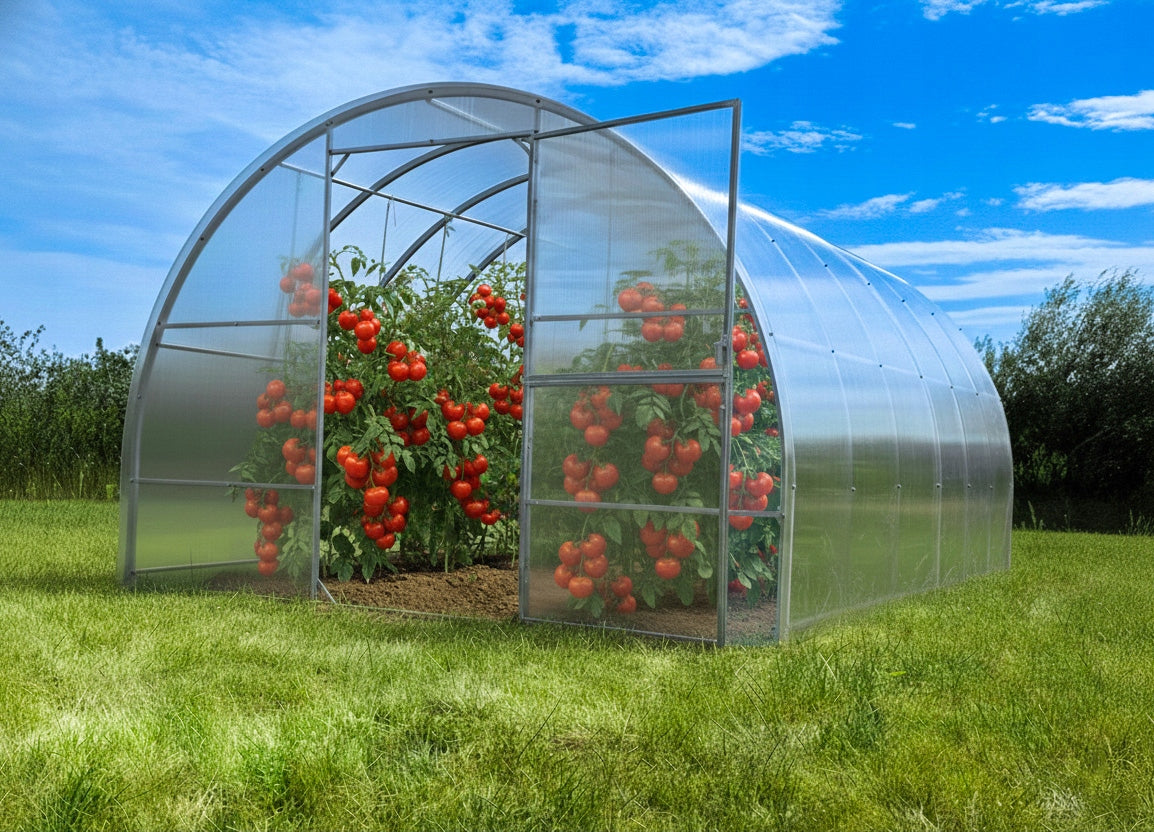 Garden GREENHOUSE 3x4m Polycarbonate 6mm with Profile 40x20mm ZINC Tunnel Manufacturer code SZKLARNIA ogrodowa 3x4m 6mm z Profilu 40x20mm