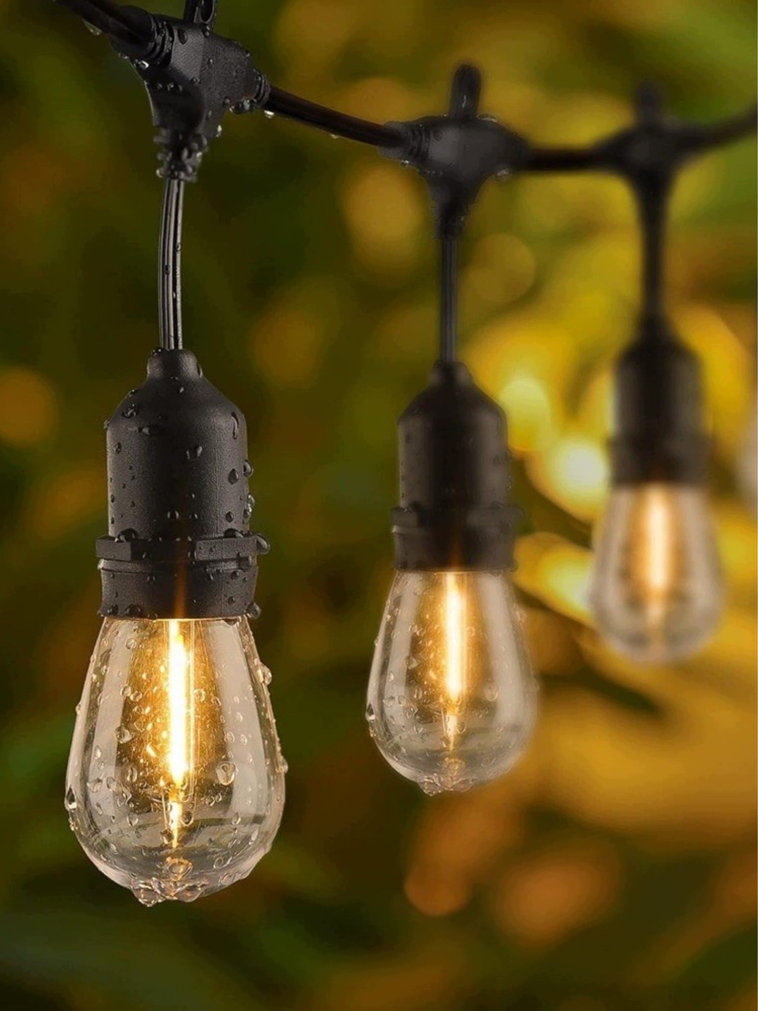 Garden Garland Light Lamps Chain 20x LED Bulb Bulbs e27 20m Packaging status original